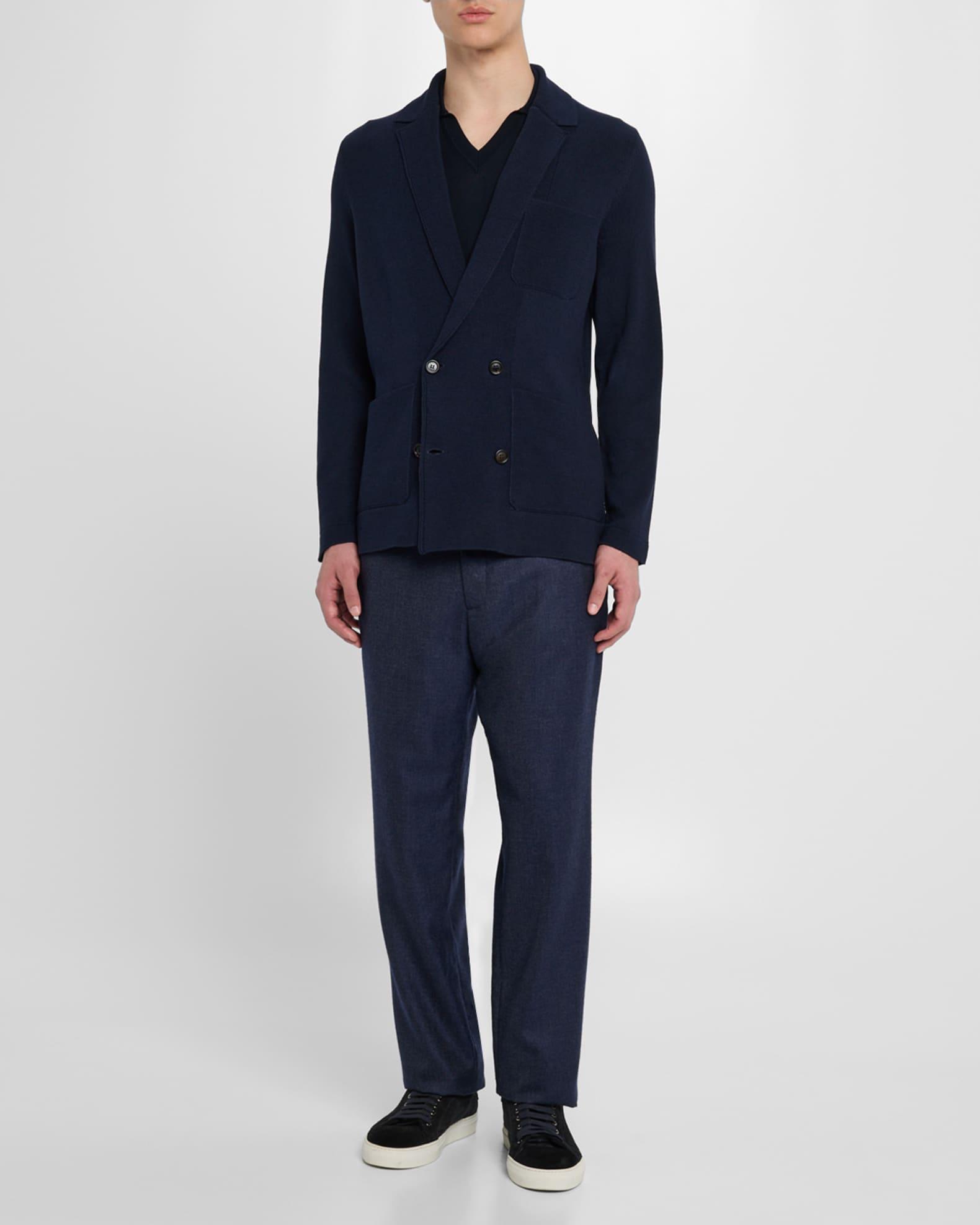 Men's 7GG Cotton Double-Breasted Blazer Product Image