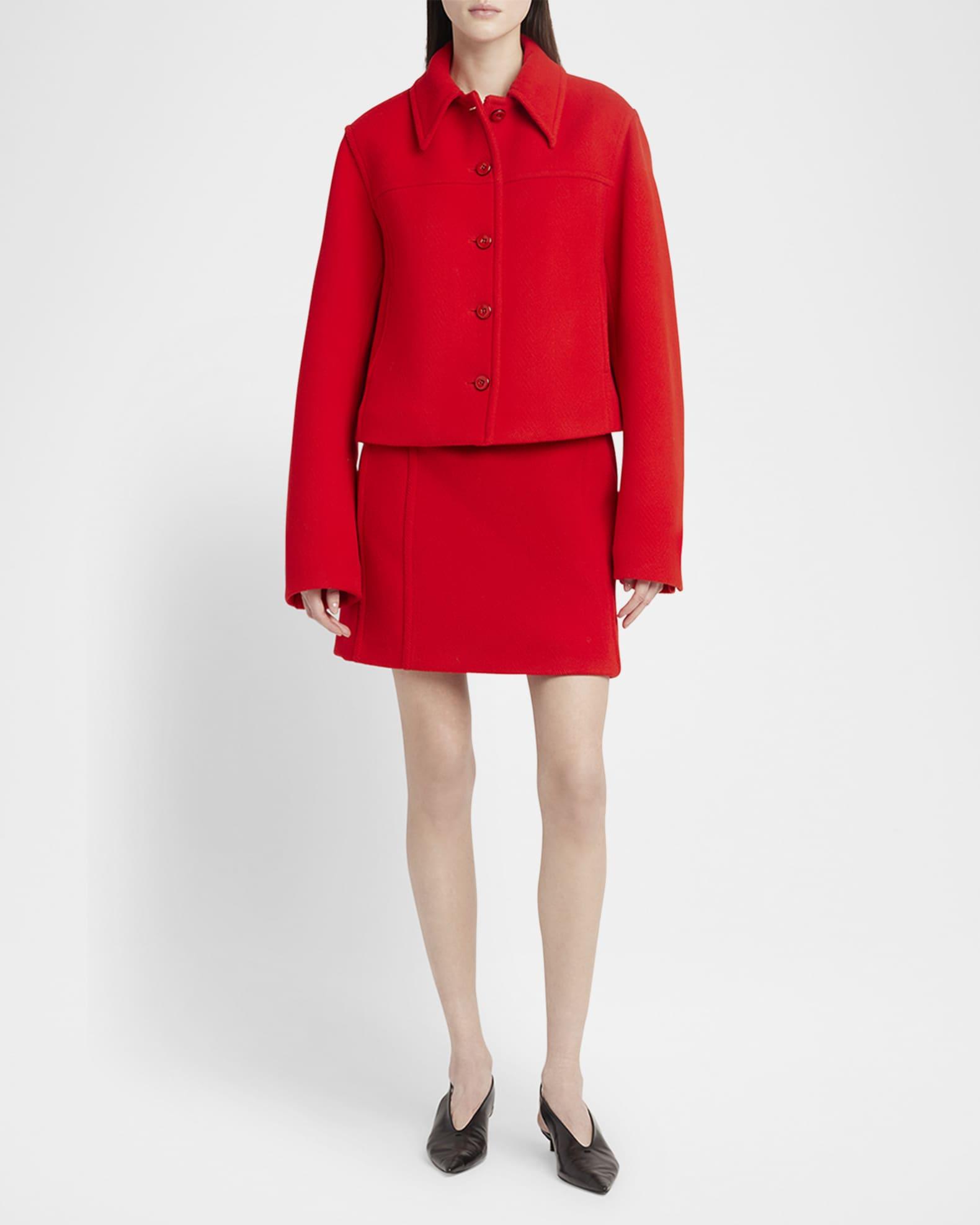 Cropped Boxy Wool Jacket Product Image