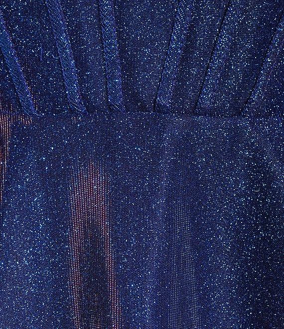 B. Darlin Glitter Knit Sweetheart-Neck Sleeveless Dress Product Image