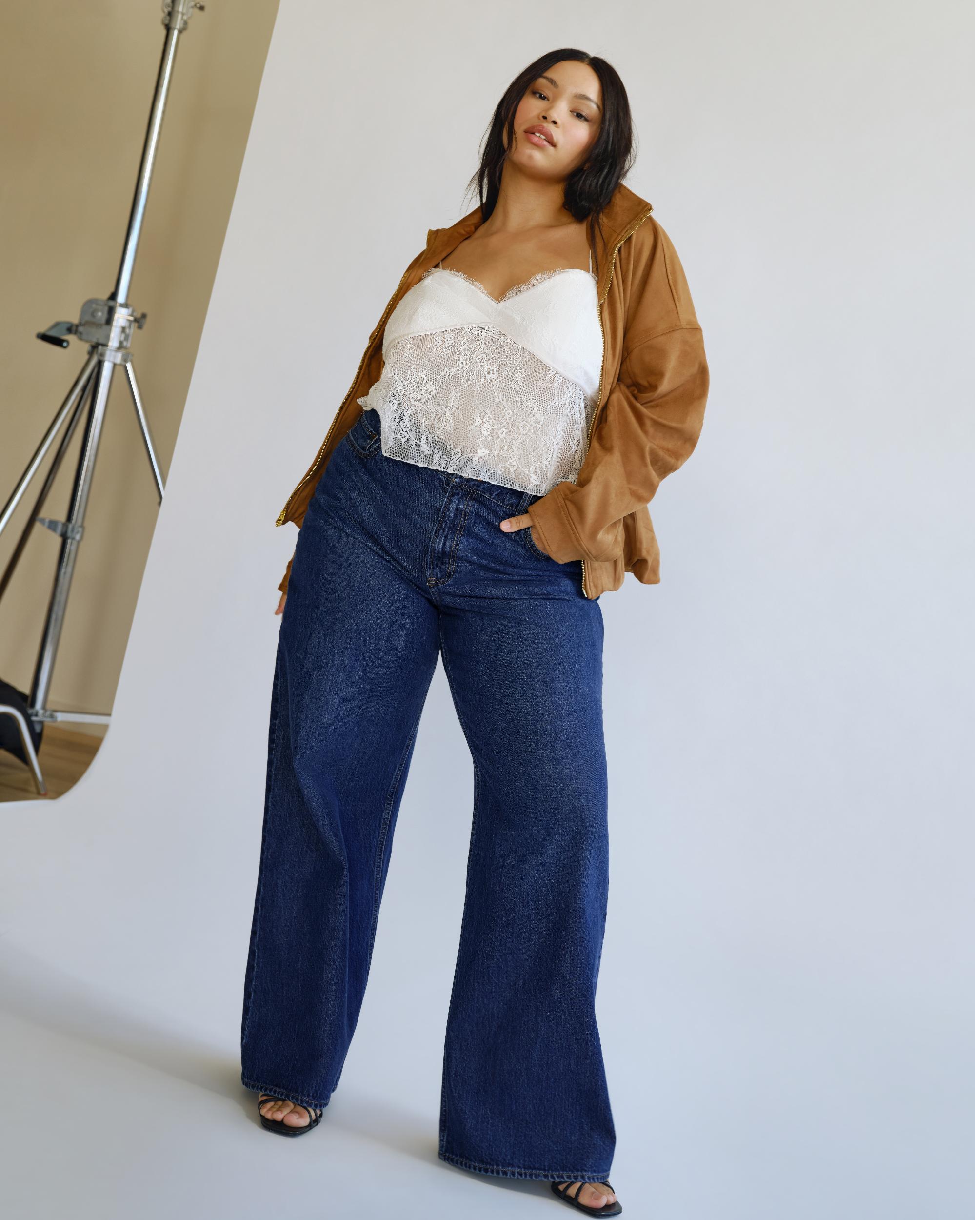 Curve Love High Rise Wide Leg Jean Product Image
