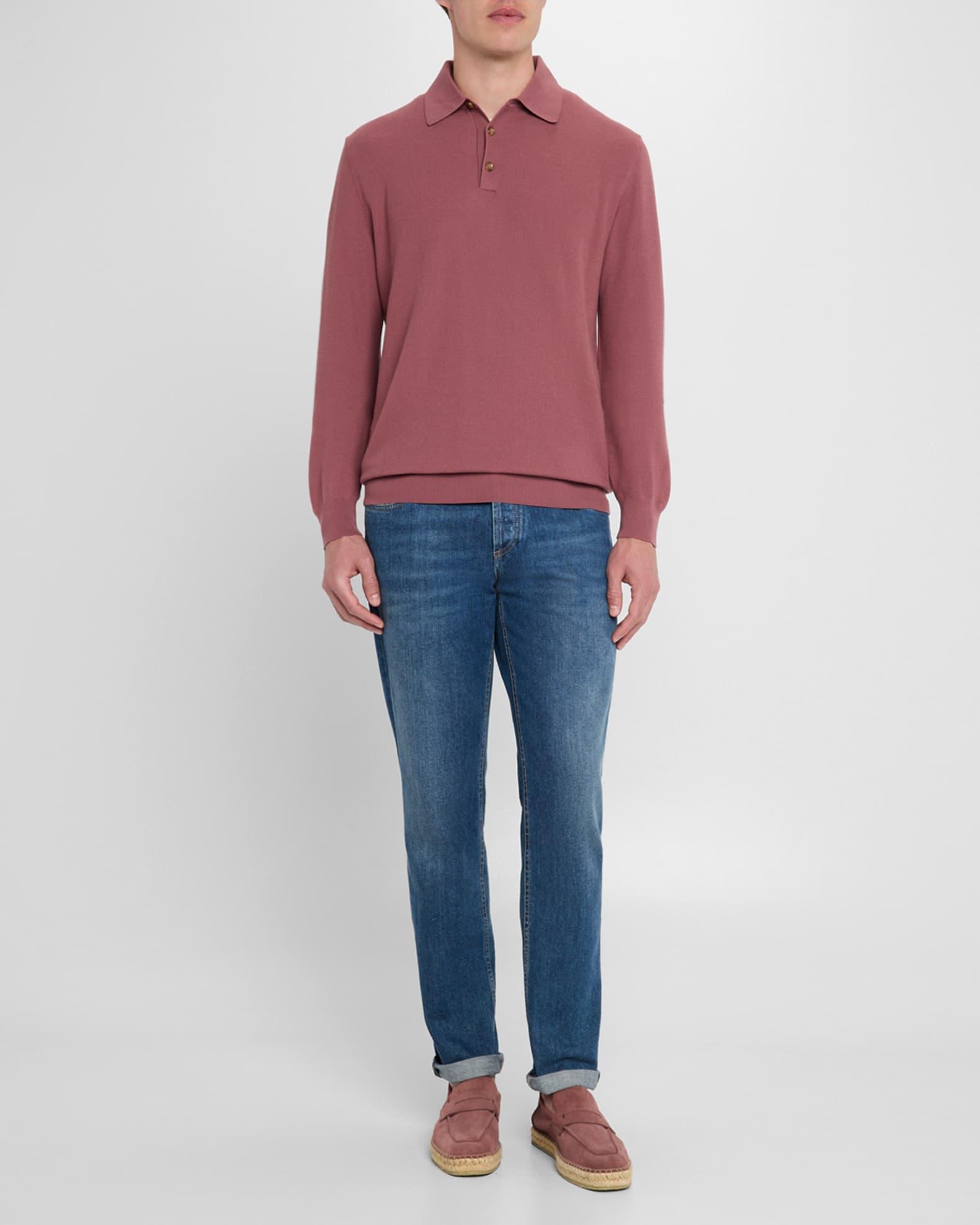 Men's Kid Wool Polo Sweater Product Image