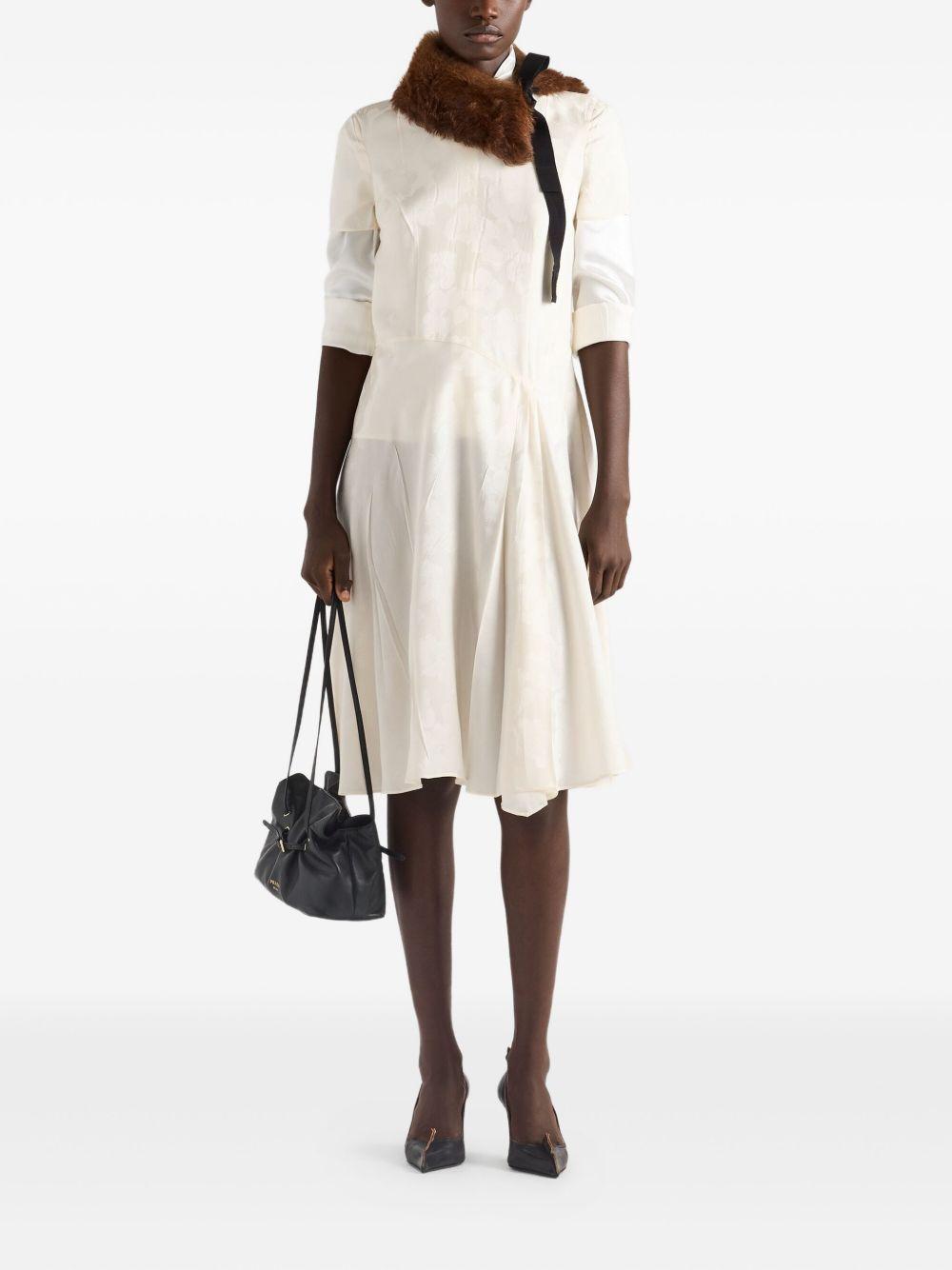 floral jacquard midi dress Product Image