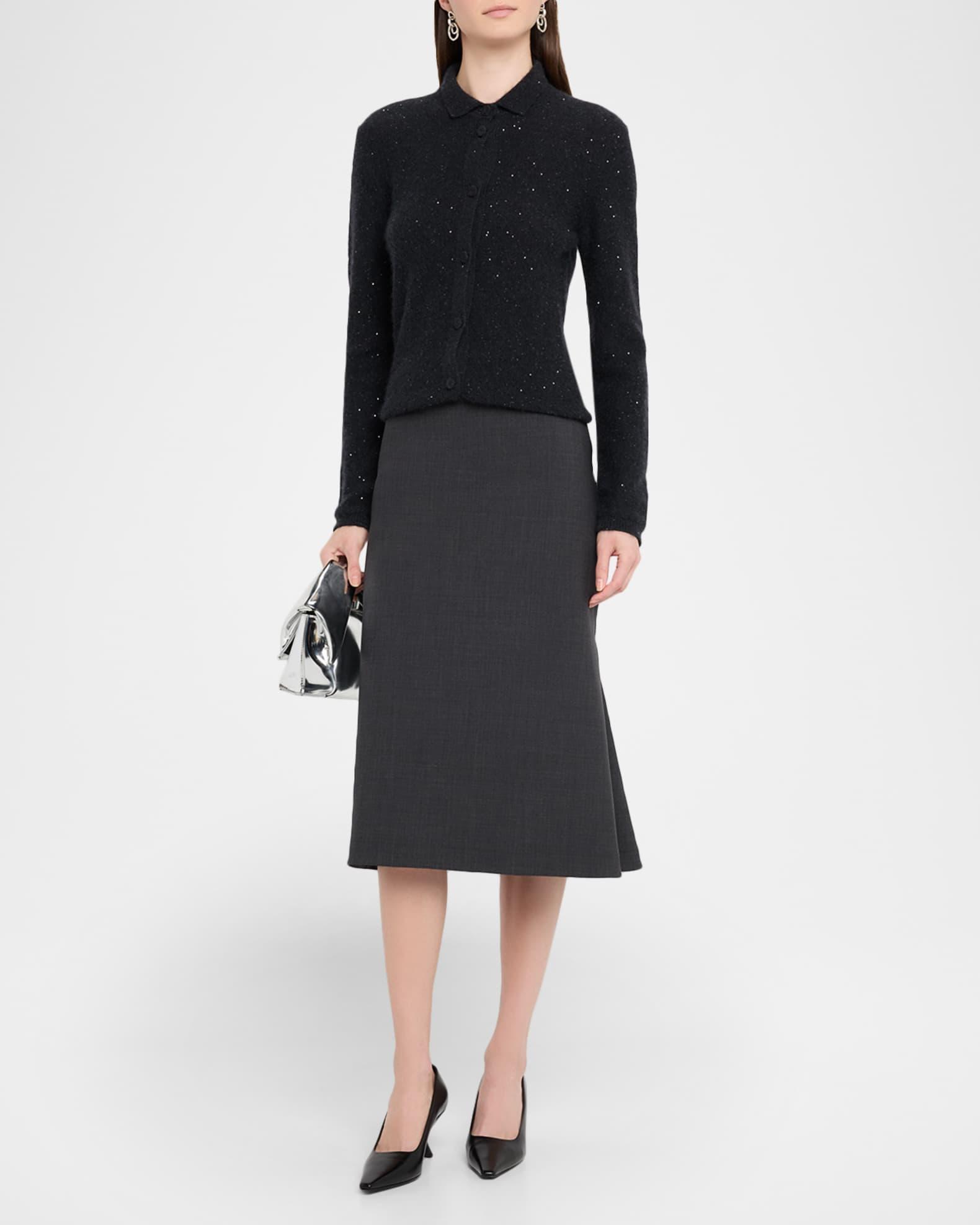 Button-Down Sequin Cardigan Product Image