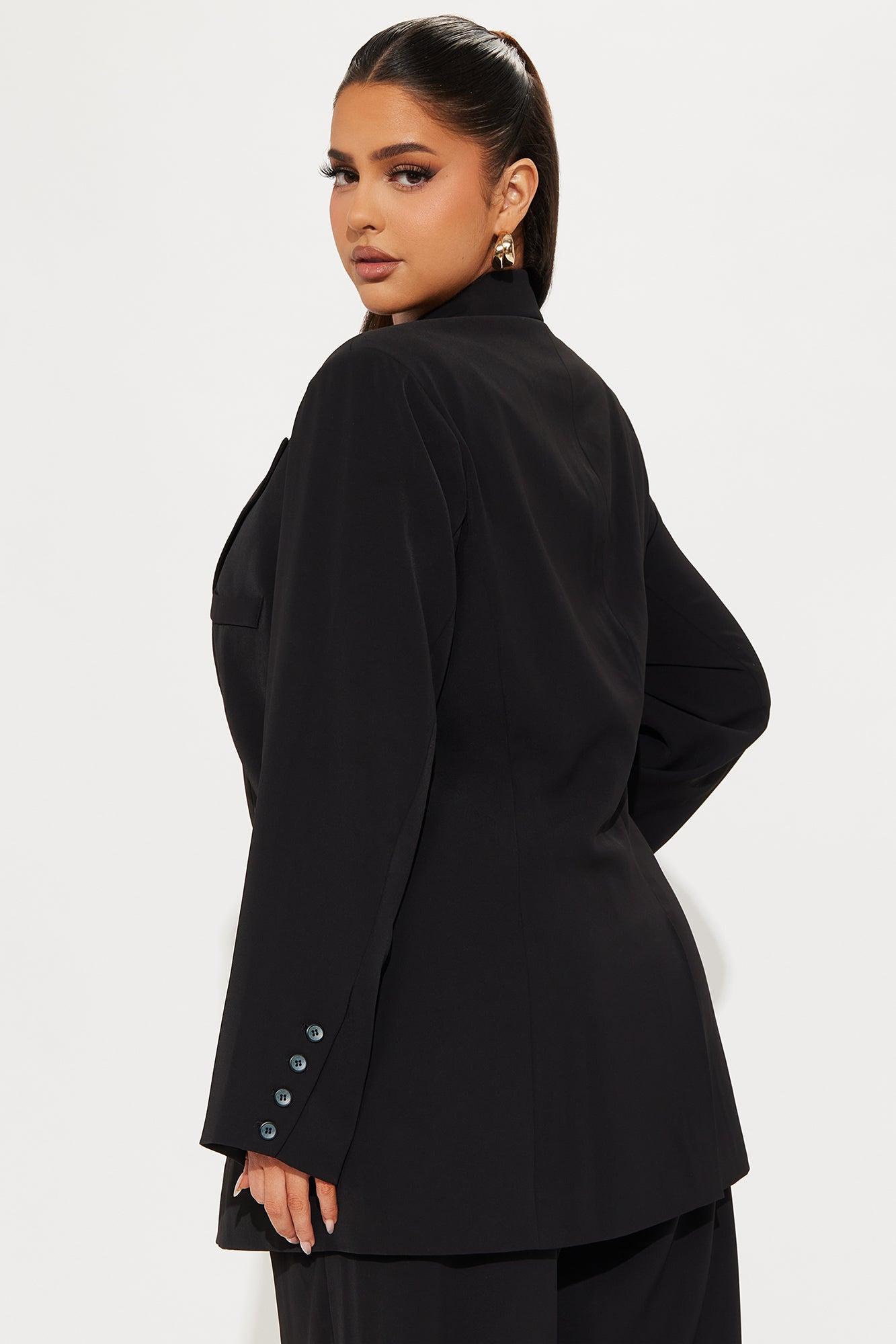 High Returns Oversized Blazer - Black Product Image
