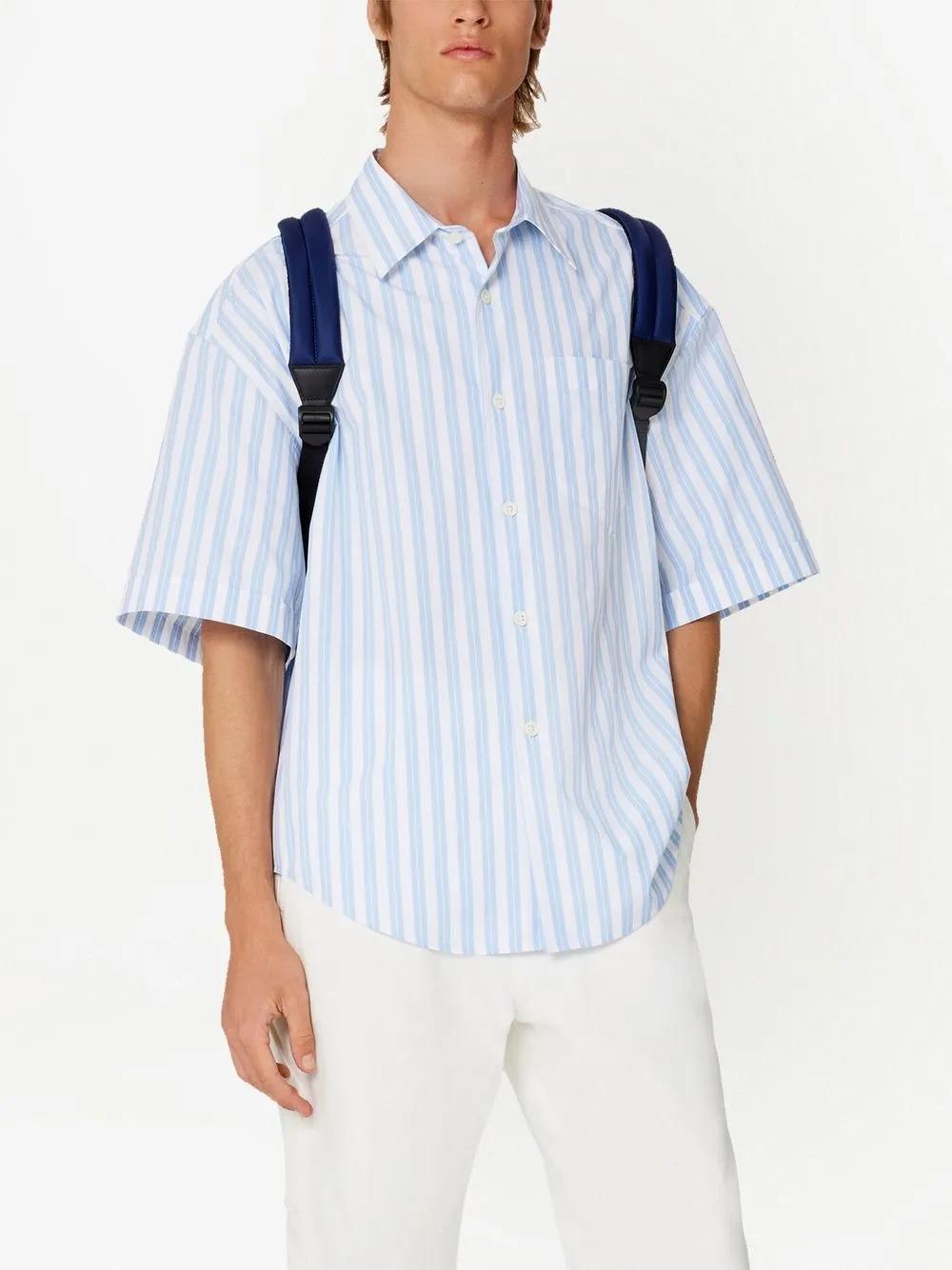striped short-sleeve shirt Product Image