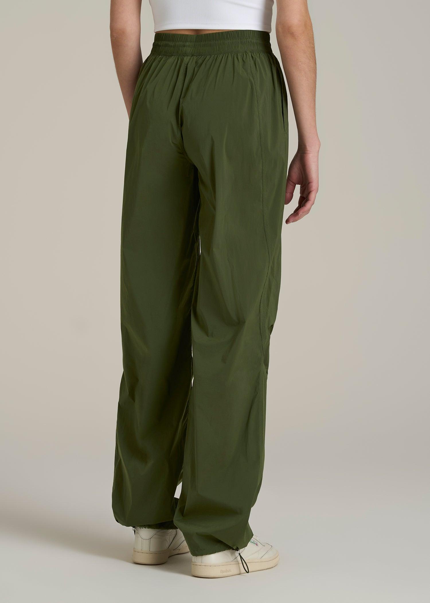 Parachute Jogger for Tall Women in Kale Green Female Product Image