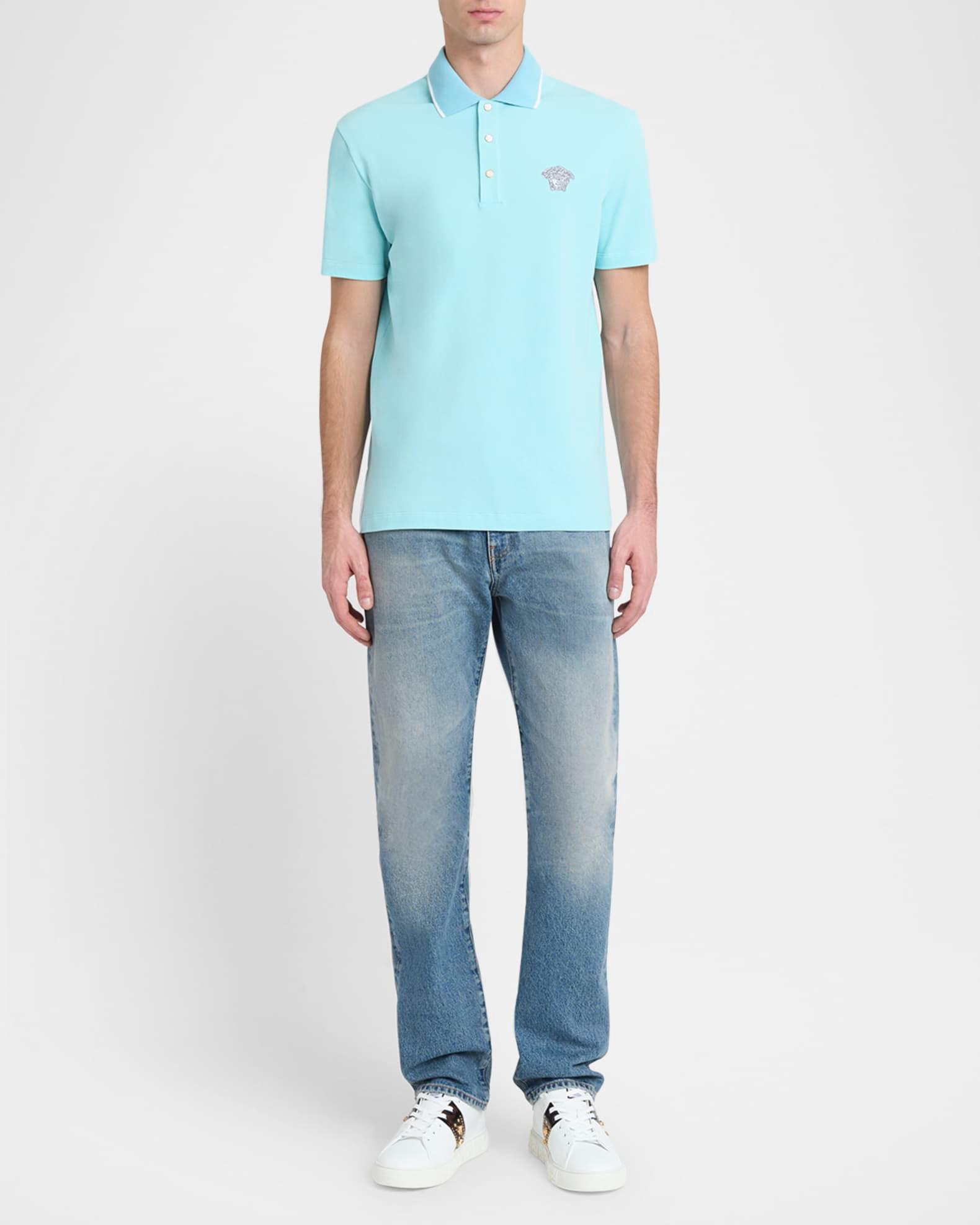 Men's Medusa Pique Polo Shirt Product Image
