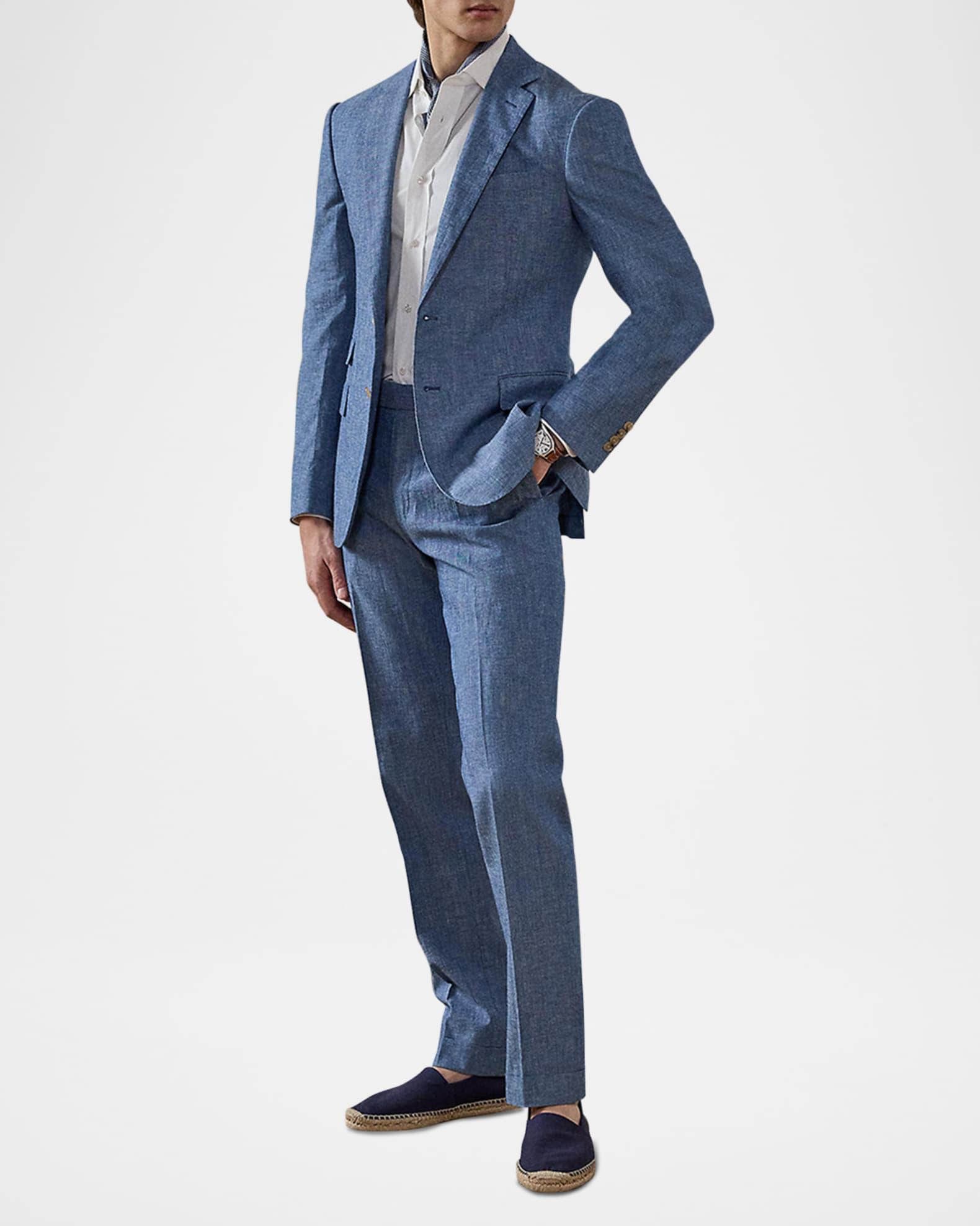 Men's NM X RL Kent Chambray Handmade Suit Jacket Product Image