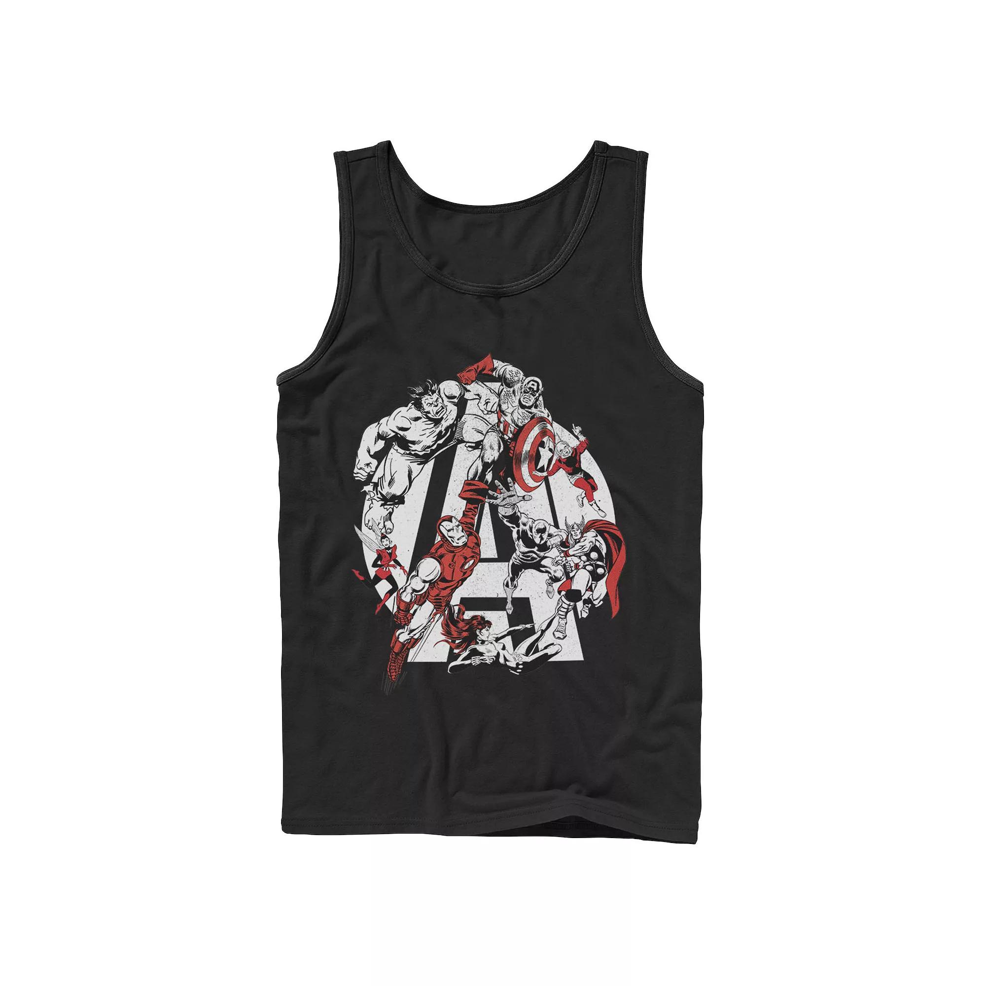 Men's Marvel Avengers Vintage Surviving Team Logo Portrait Tank Top, Boy's,  Product Image