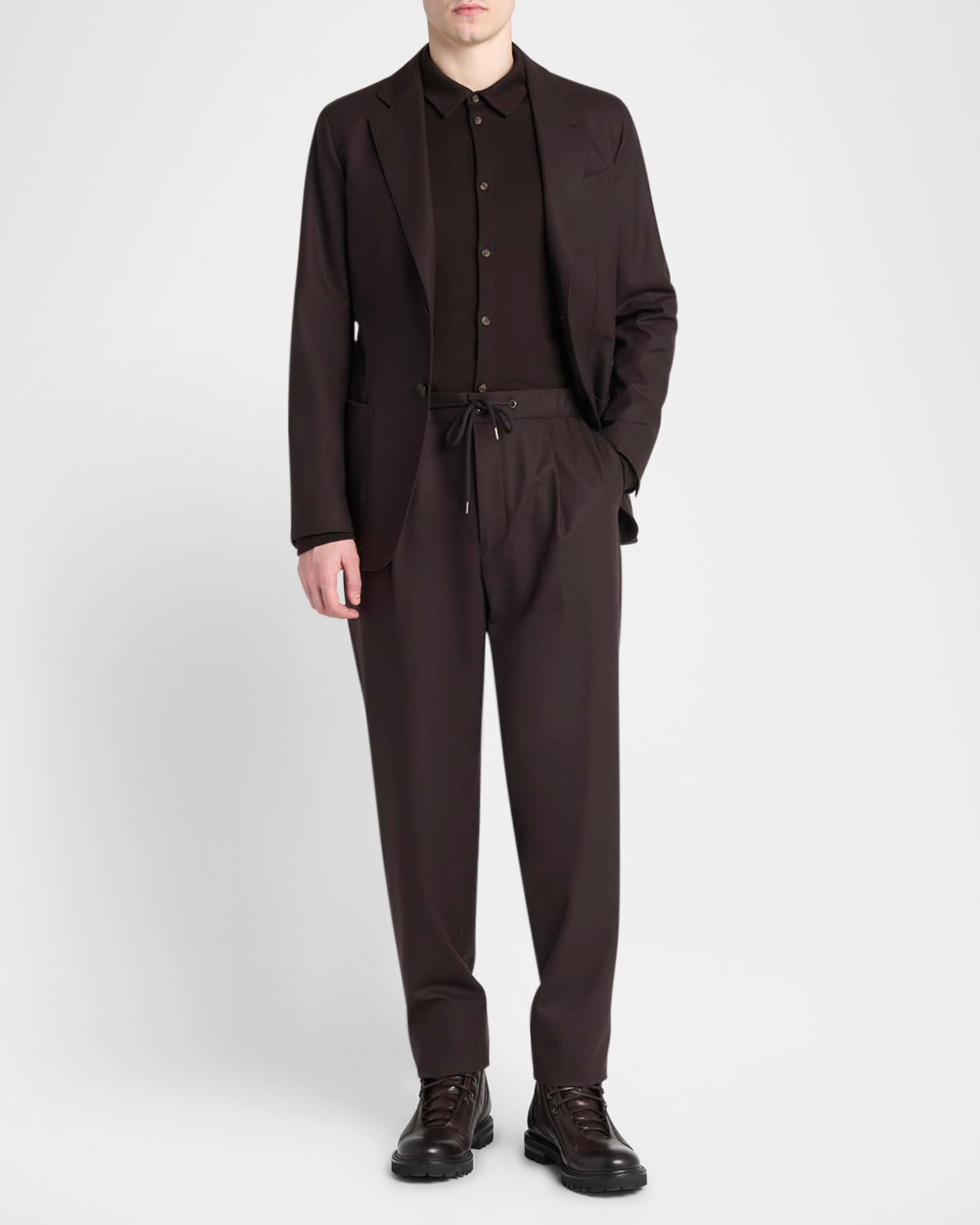 Men's Solid Cashmere Button-Down Shirt Product Image