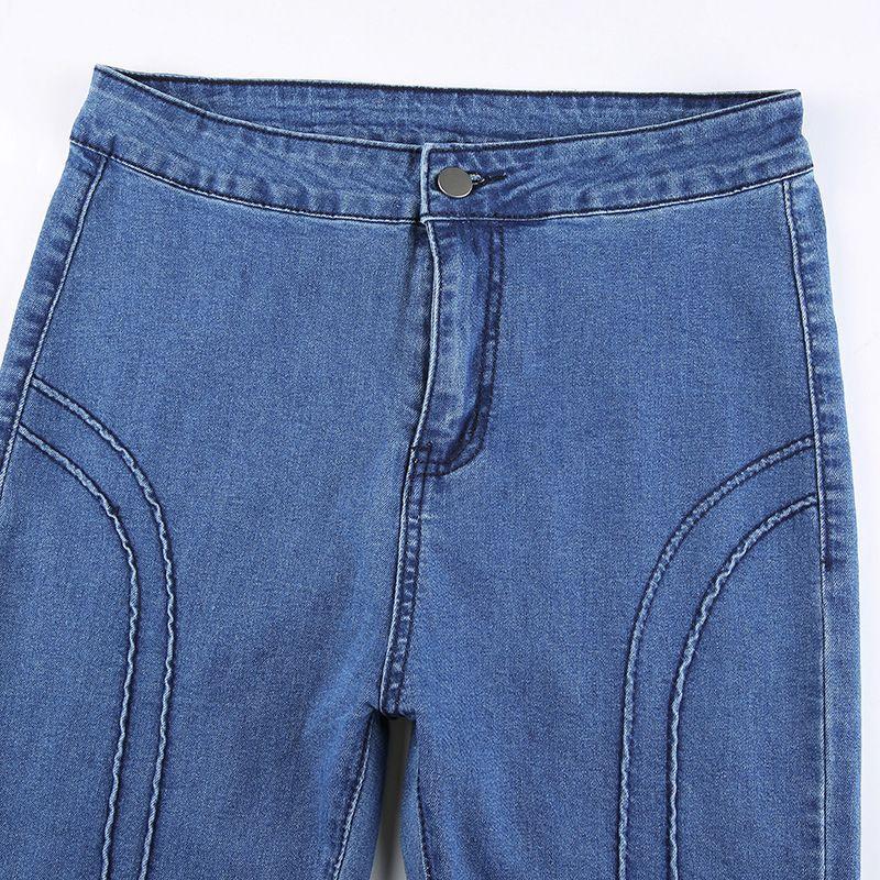 High Waist Seam-Front Boot-Cut Jeans Product Image