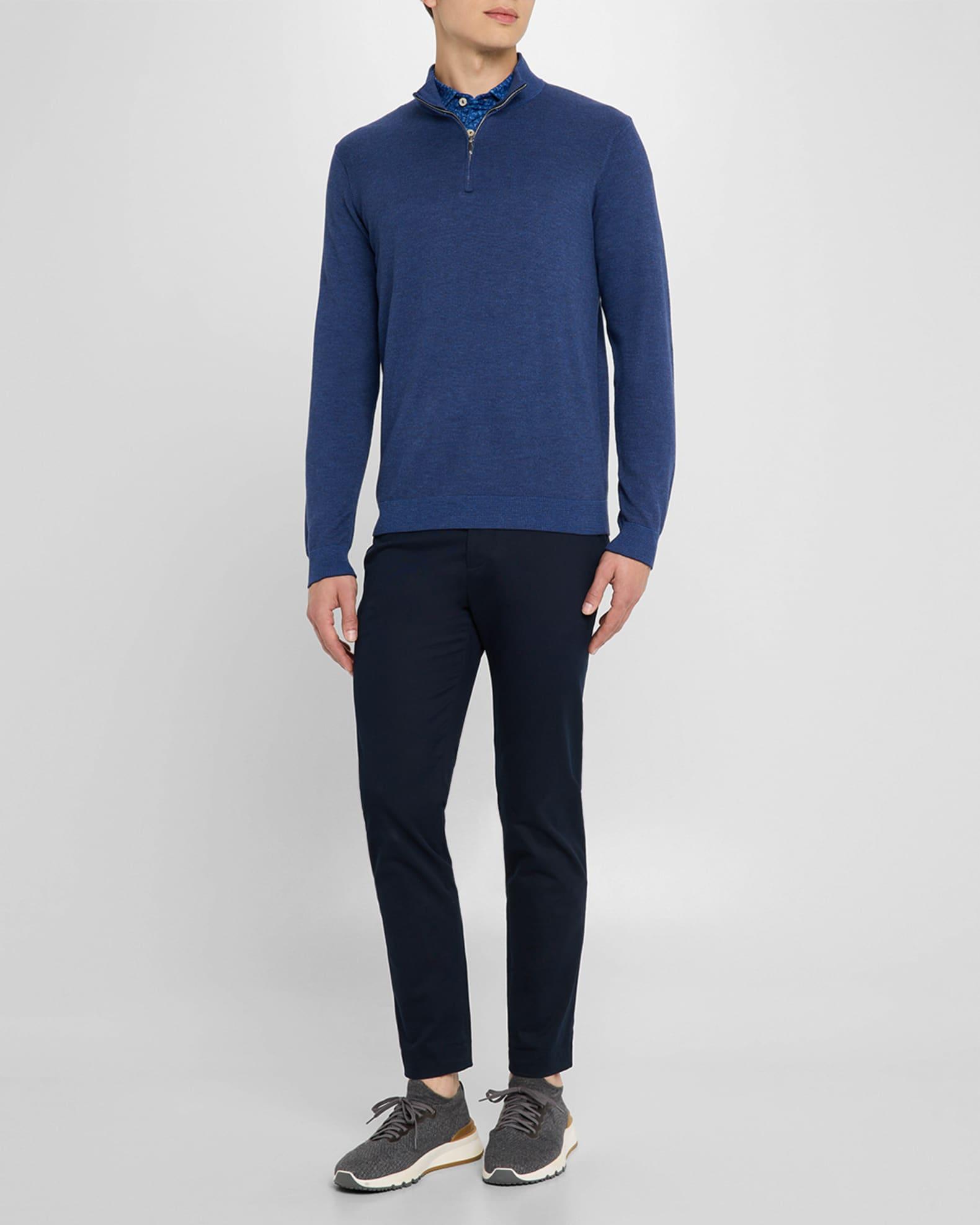 Men's Birdseye Knit Quarter-Zip Sweater Product Image