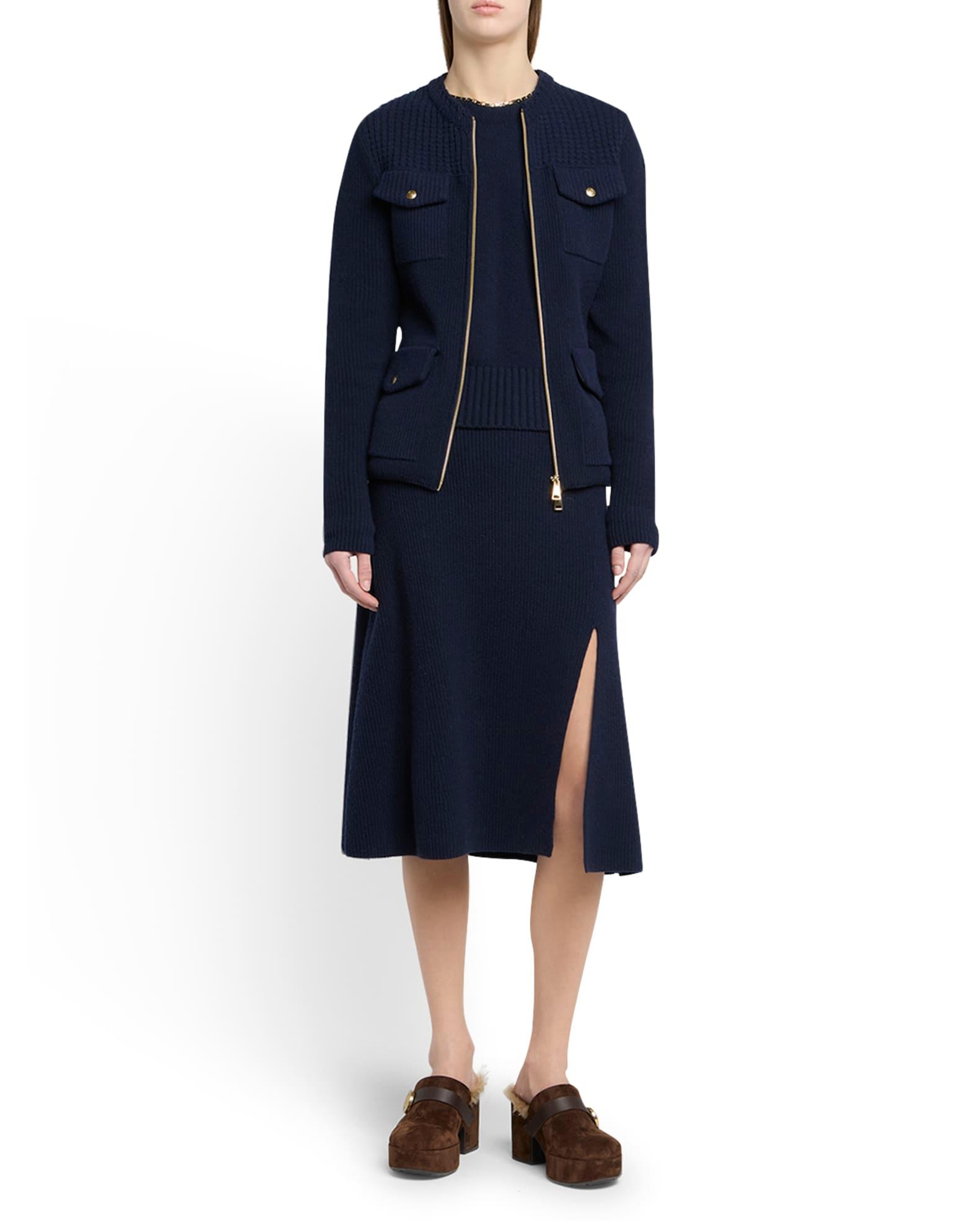 Wool Zip Cardigan  Product Image