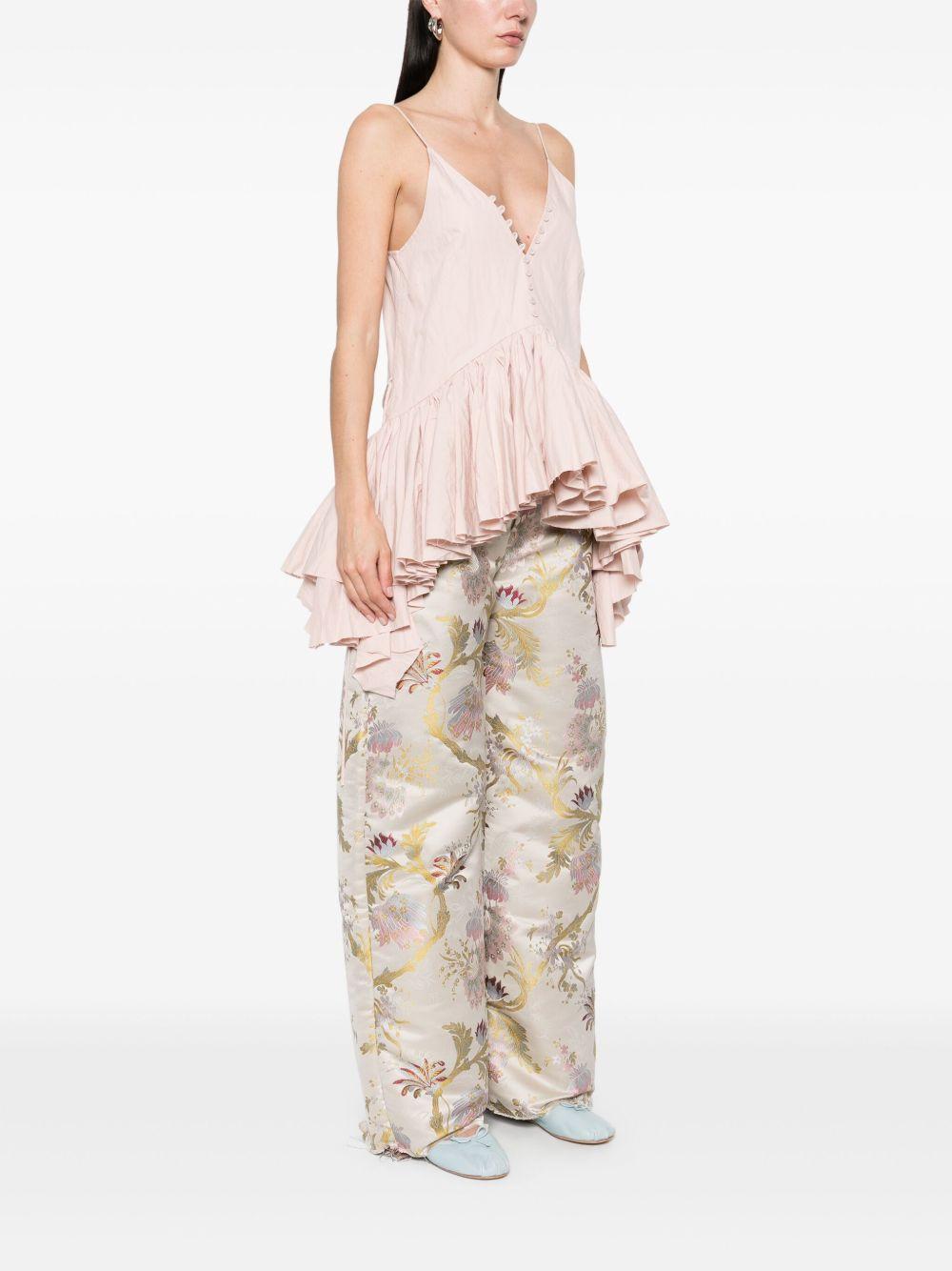 frilled-peplum-hem top Product Image