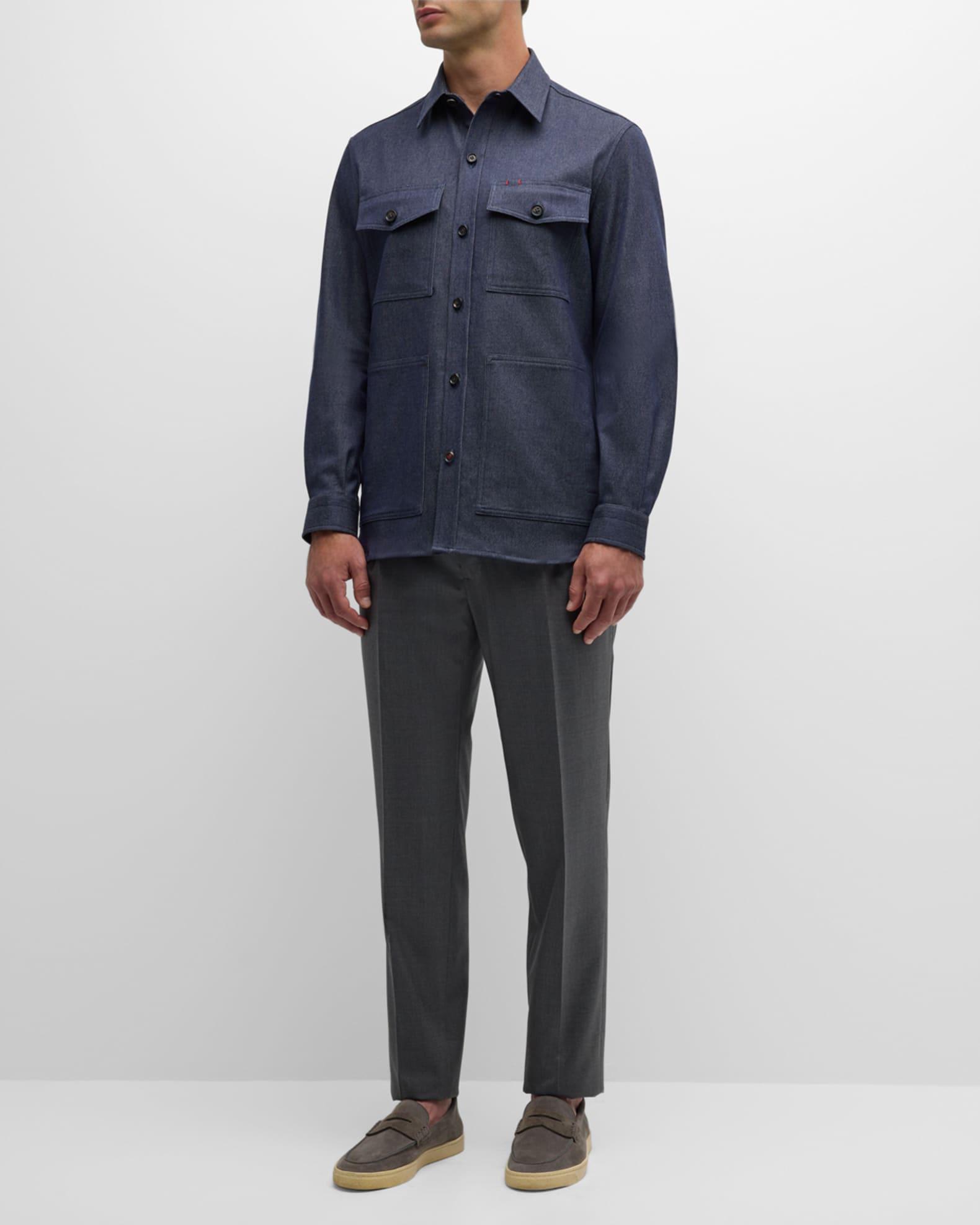 Men's Cotton and Cashmere Overshirt Product Image