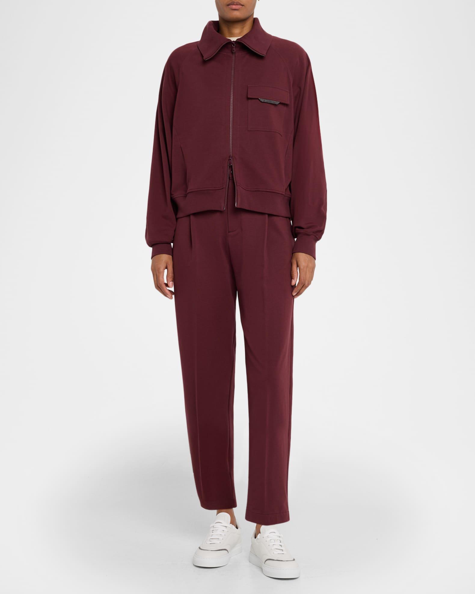 Light Fleece Straight-Leg Crop Travel Pants Product Image