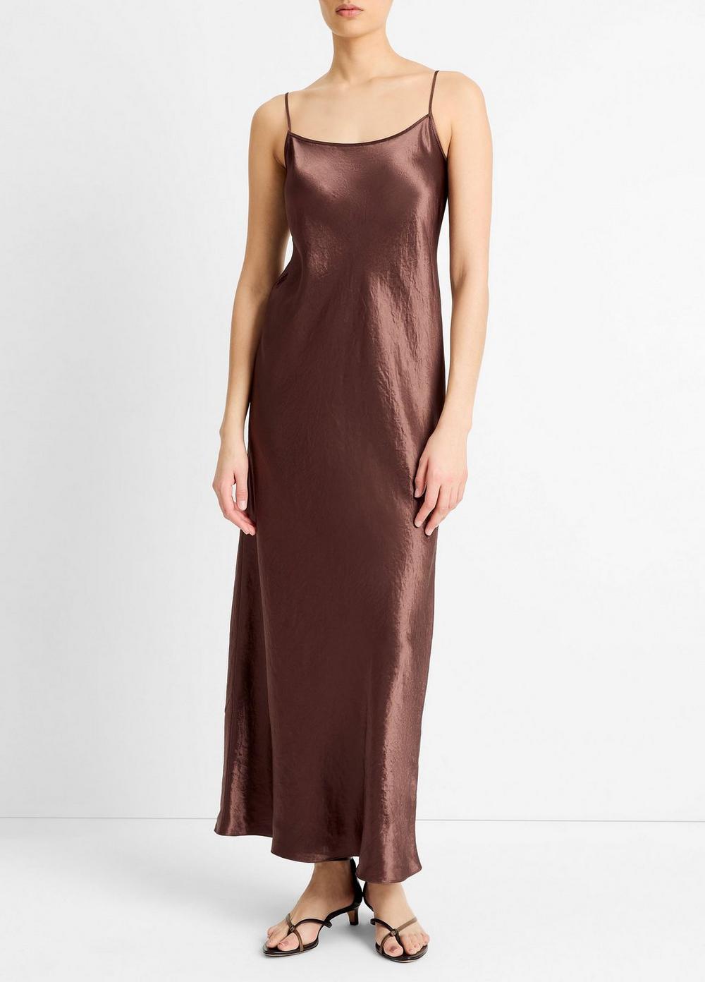 Satin Bias Maxi Slip Dress Product Image