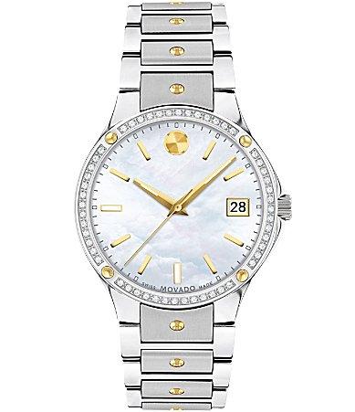 Movado Womens SE Genuine Diamond Set Bezel MOP Dial Bracelet Watch Product Image