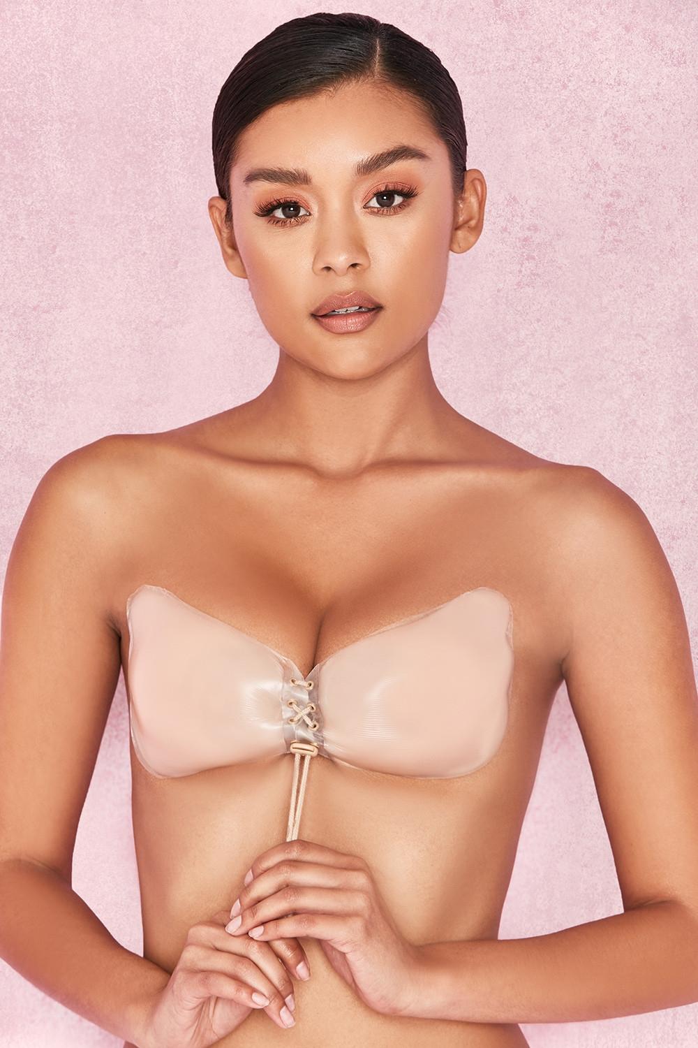  silicon push up invisible bra - beige Product Image