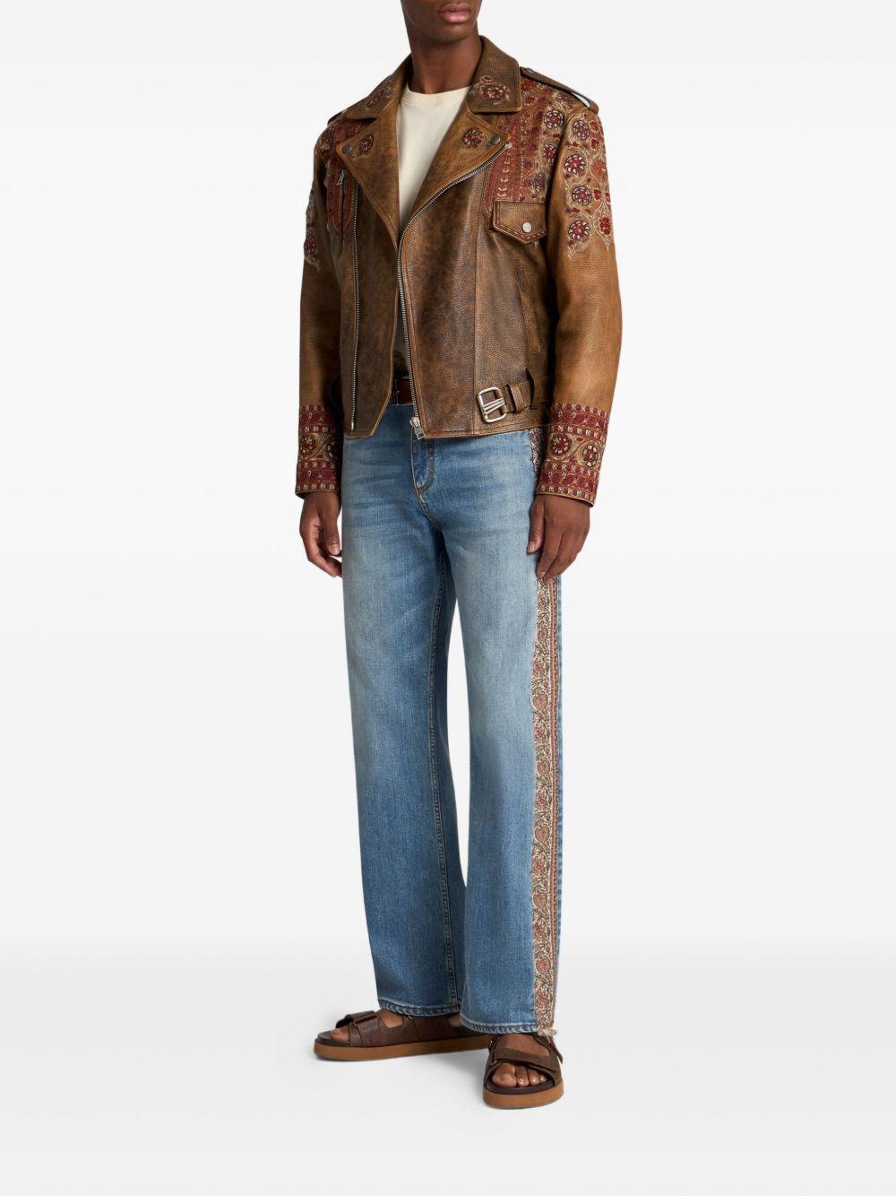 leather biker jacket Product Image