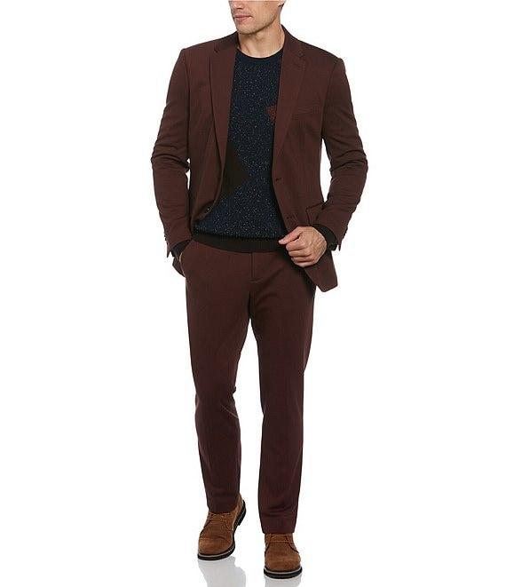 Perry Ellis Slim Fit Stretch Solid Knit Suit Separates Jacket Product Image