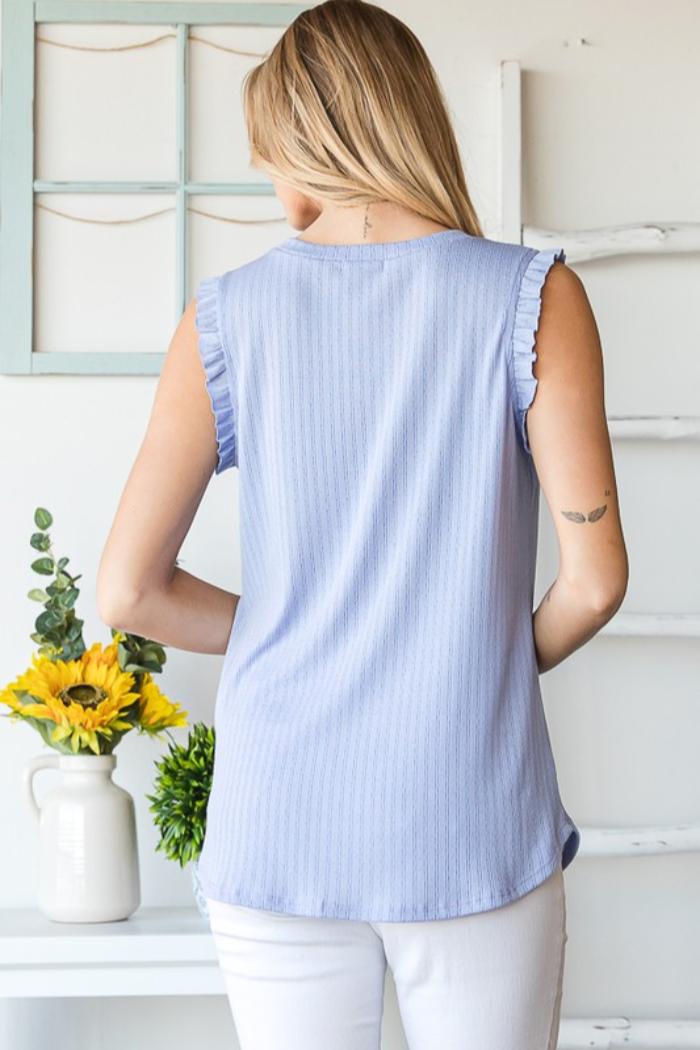 Ruffled Sleeveless Top Product Image