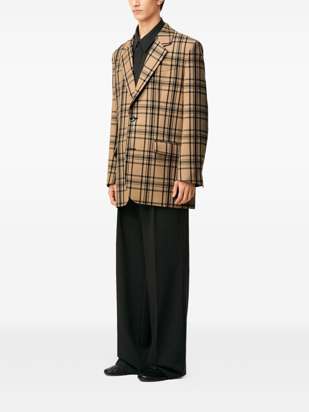 checked wool jacket Product Image