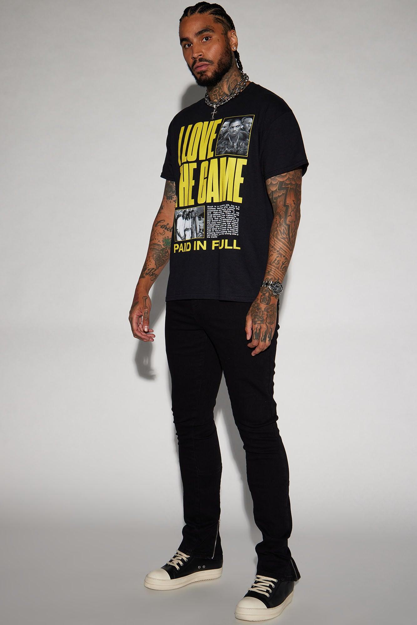 Drop Top Back Zip Stacked Skinny Jeans - Black Product Image