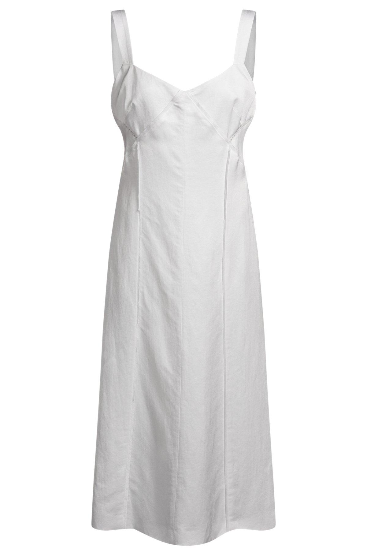 Summery dress with wide straps and seaming detail Product Image