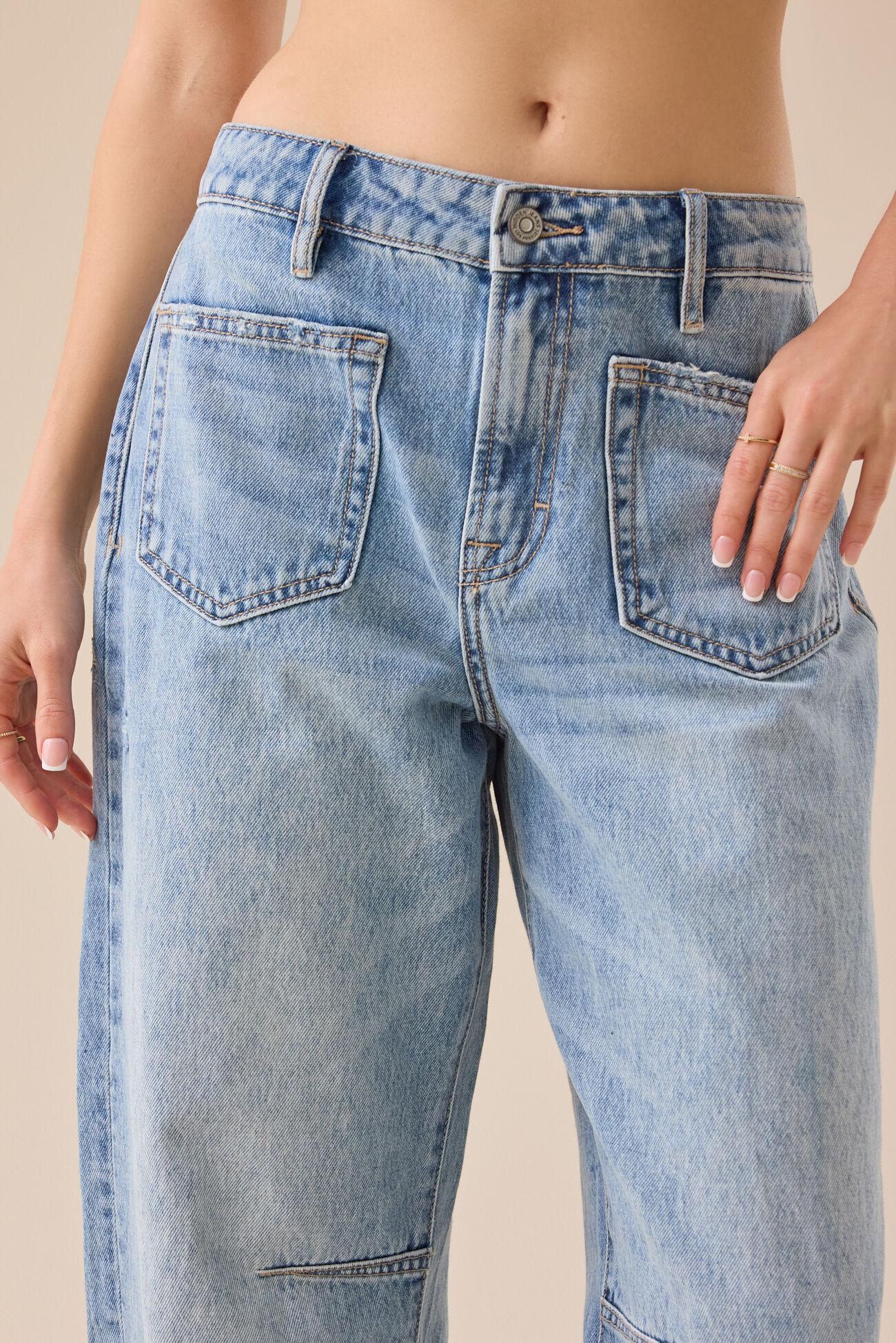 Jasper Mid Rise Barrel Jeans Product Image