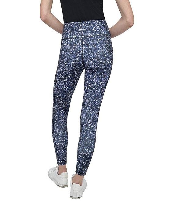 DKNY Sport by Donna Karen Elevate Interlock High Waist 7/8 Printed Fitness Leggings Product Image
