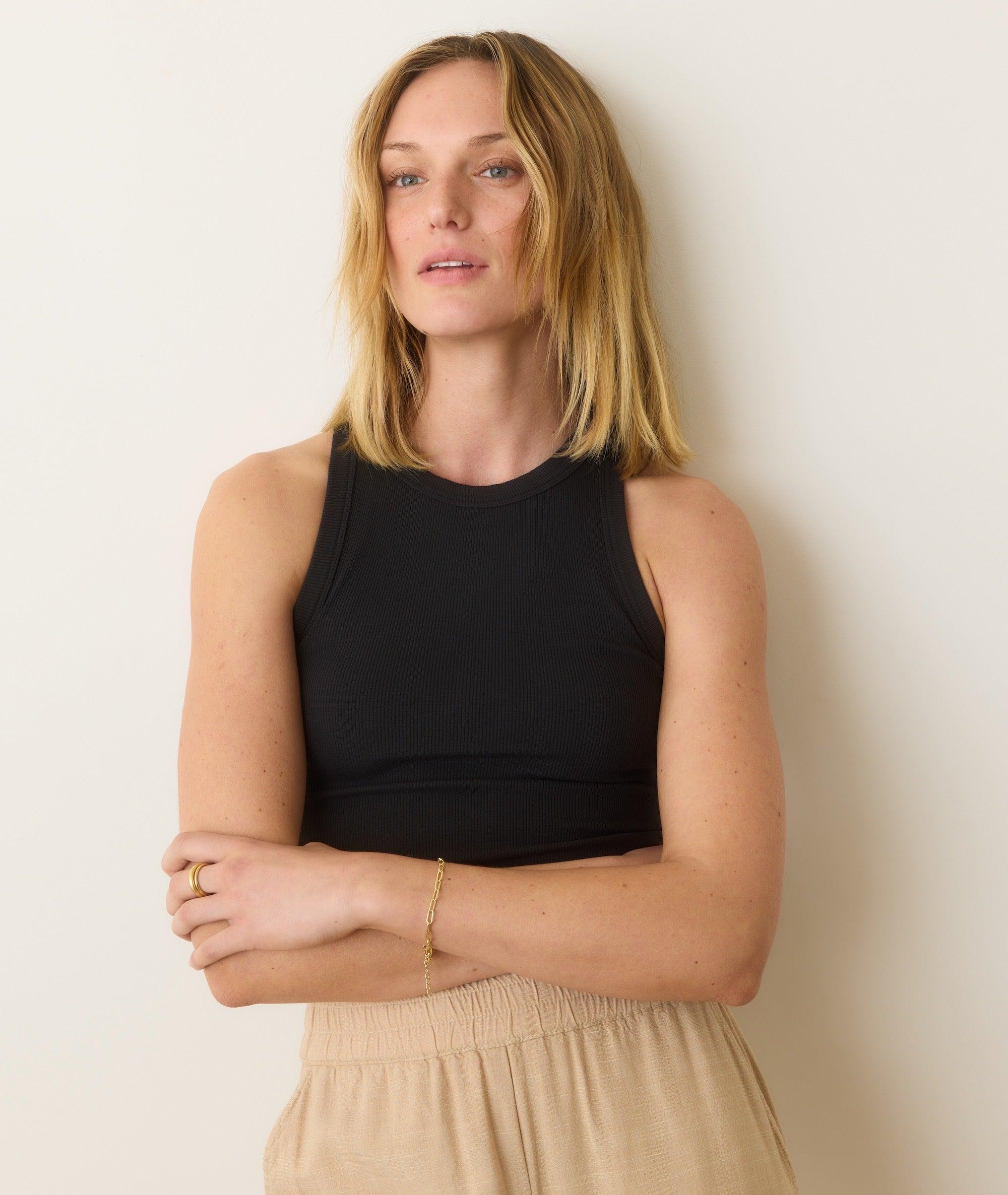 Lexi Rib Sun-In High Neck Crop Tank Product Image