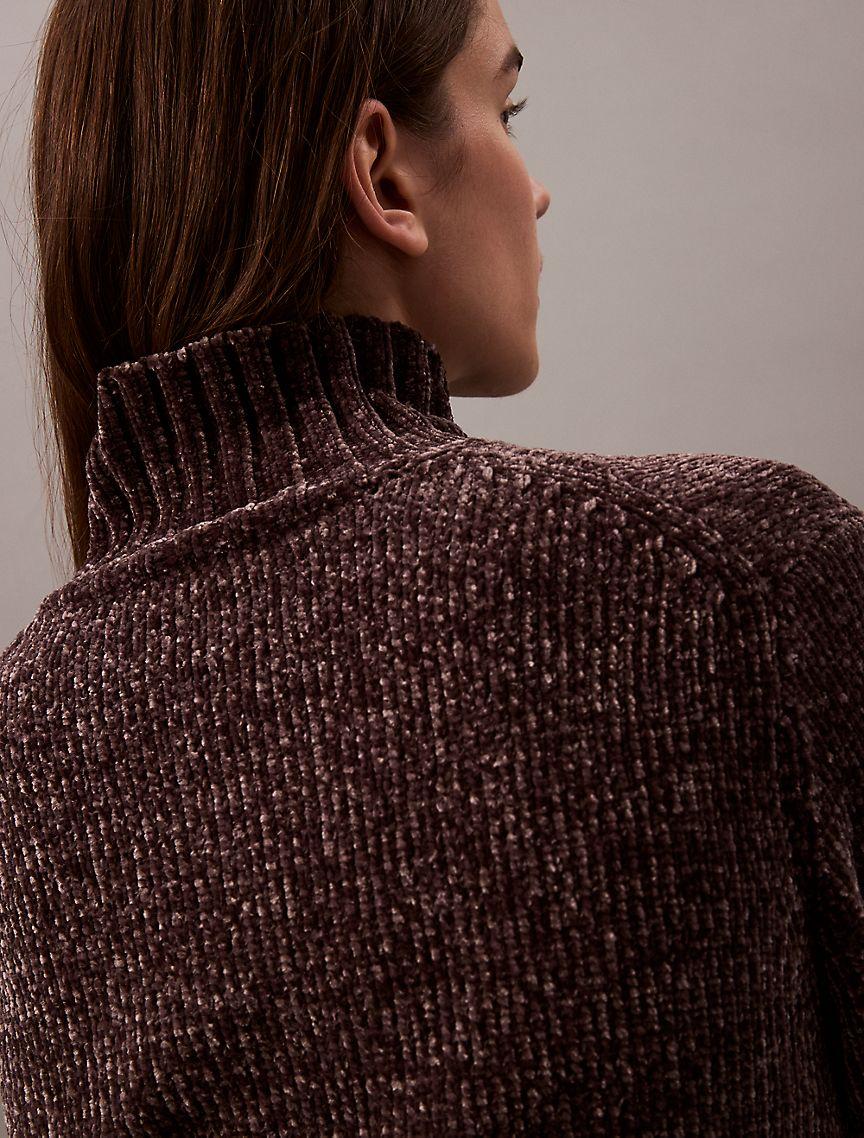 Chenille Relaxed Turtleneck Sweater Product Image