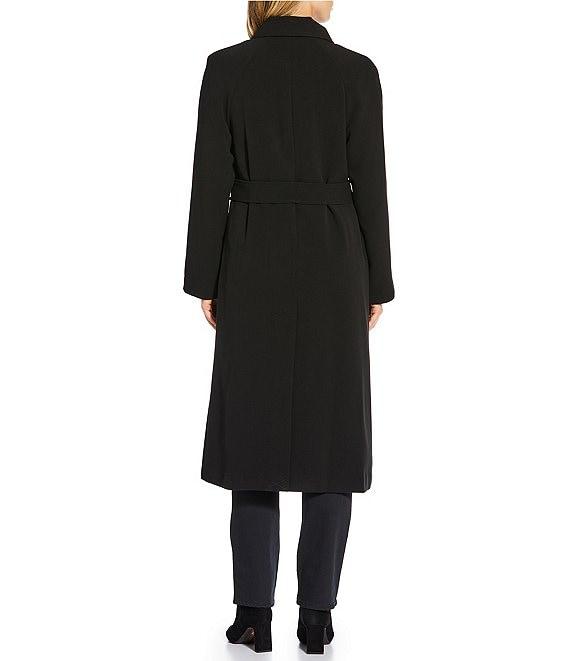 Lauren Ralph Lauren Crepe Point Collar Belted Double Breasted Trench Coat Product Image