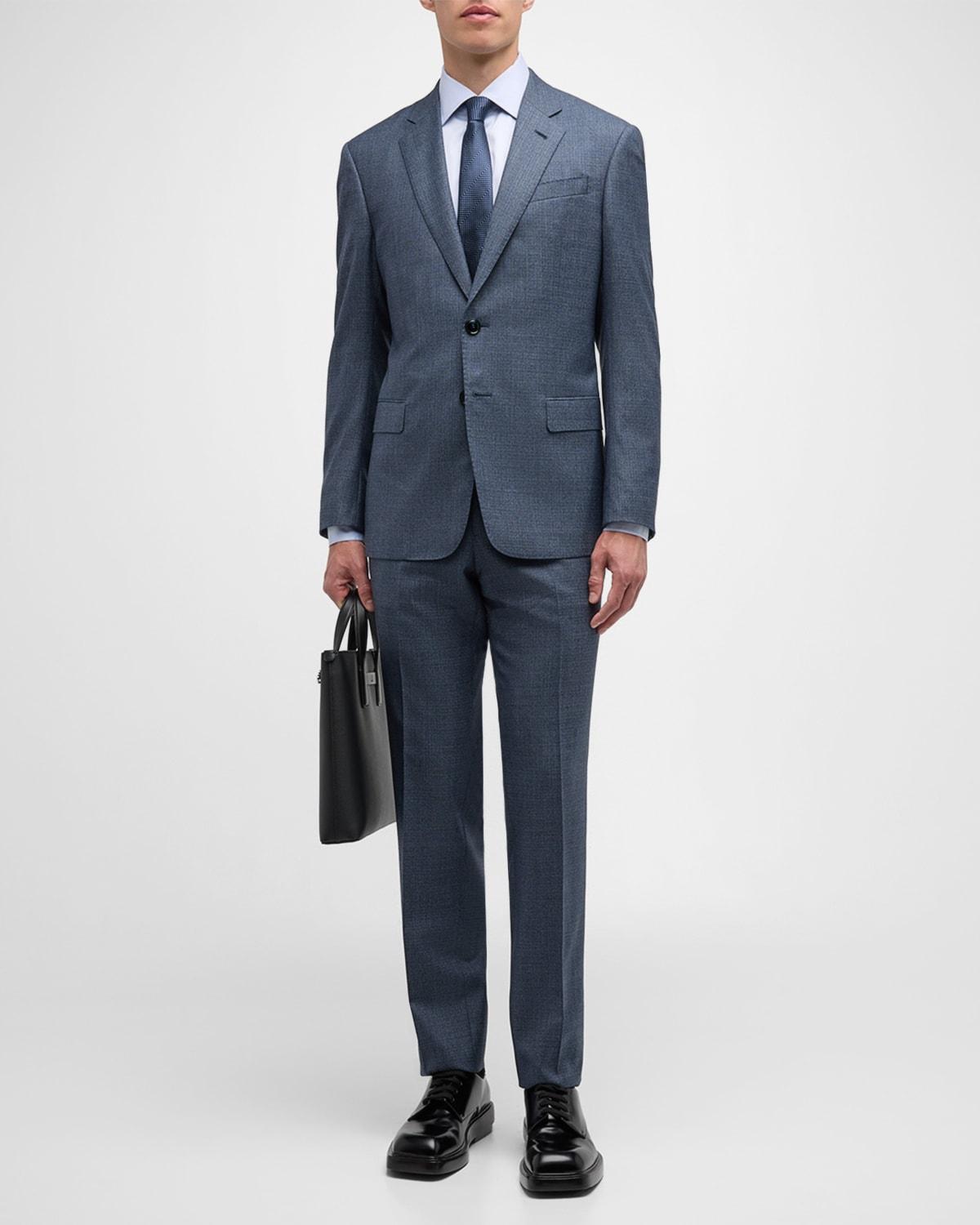 Mens Micro Box Wool Suit Product Image
