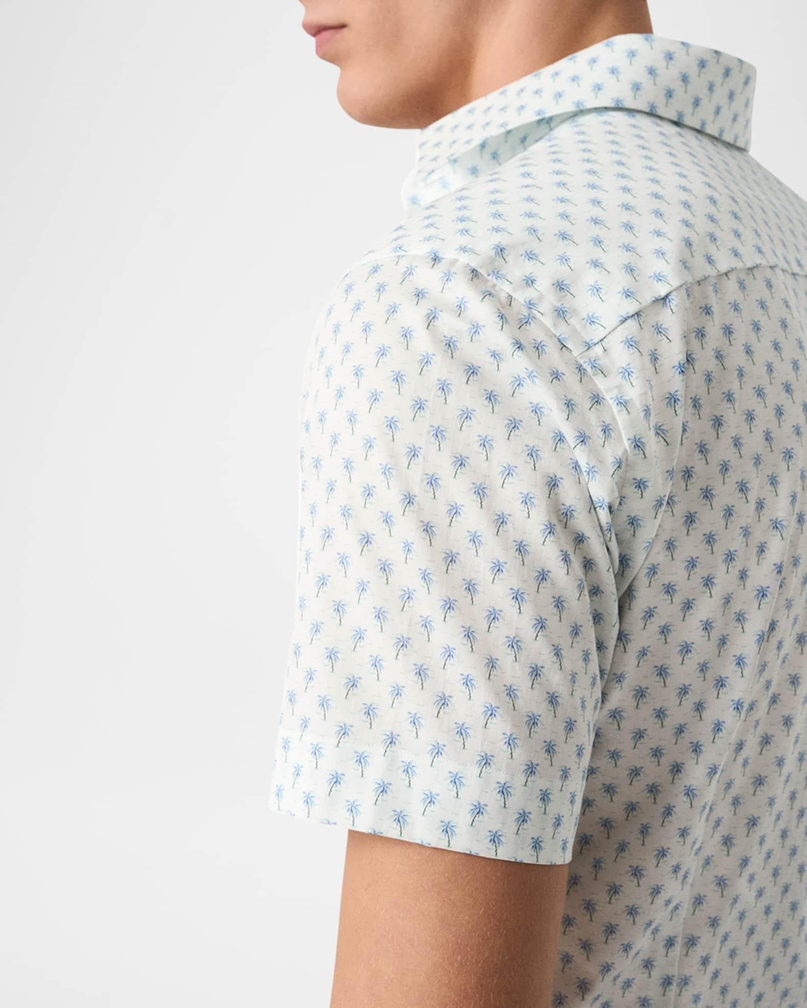 Men's Signature Twill Palm-Print Short-Sleeve Shirt Product Image