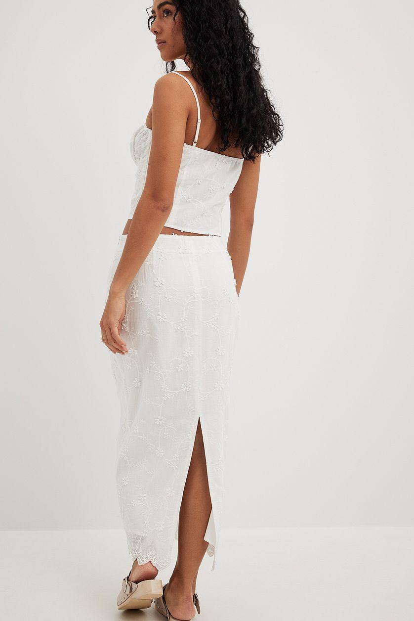 Midi Pencil Anglaise Skirt Product Image