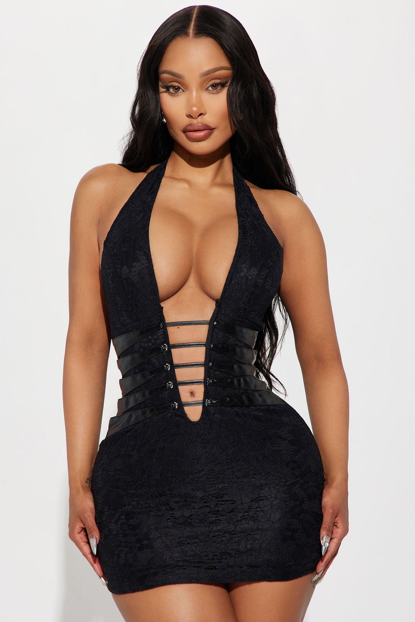 Kendra Lace Mini Dress - Black Product Image