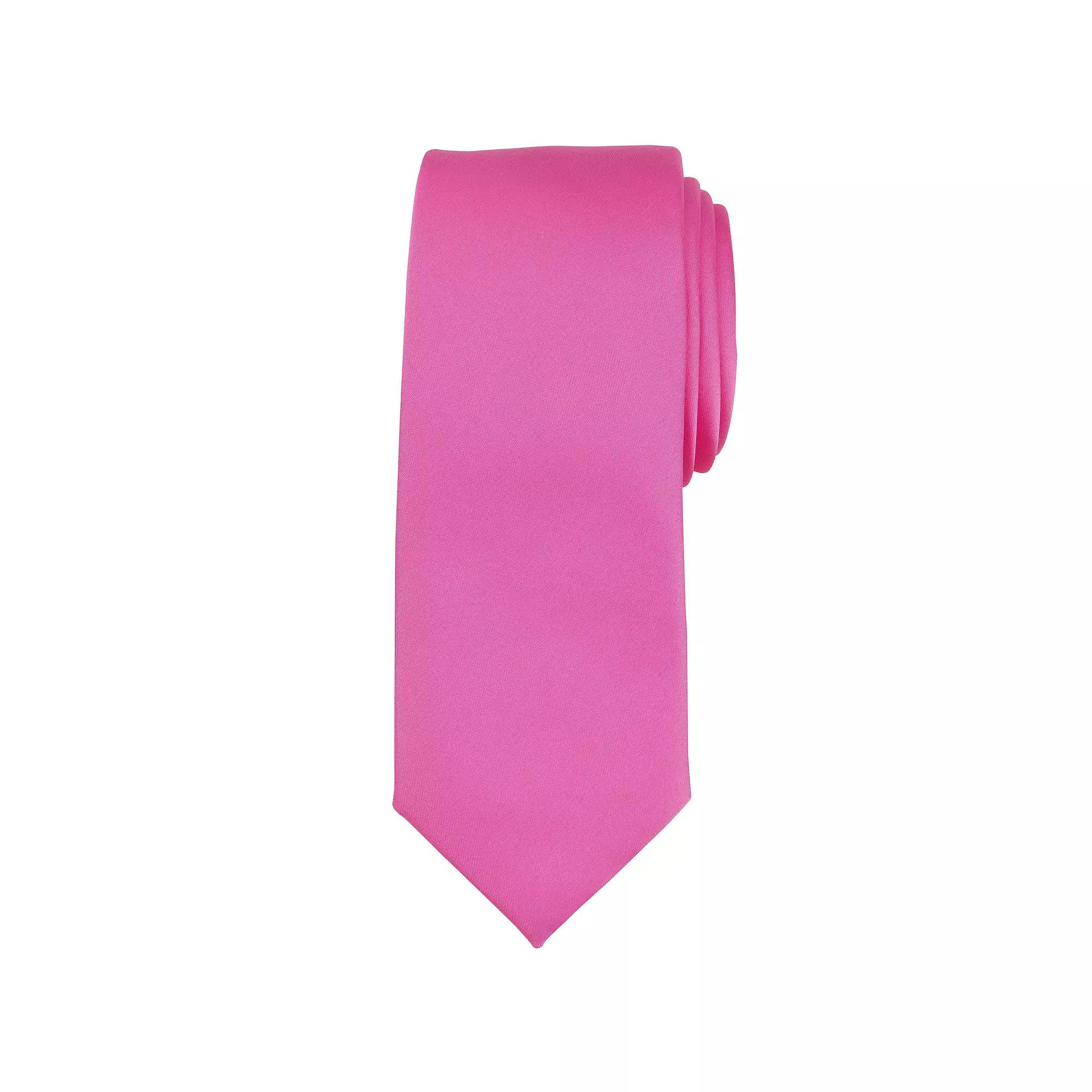 Men's Bespoke Solid Sateen Slim Tie, Ivory Sateen Product Image