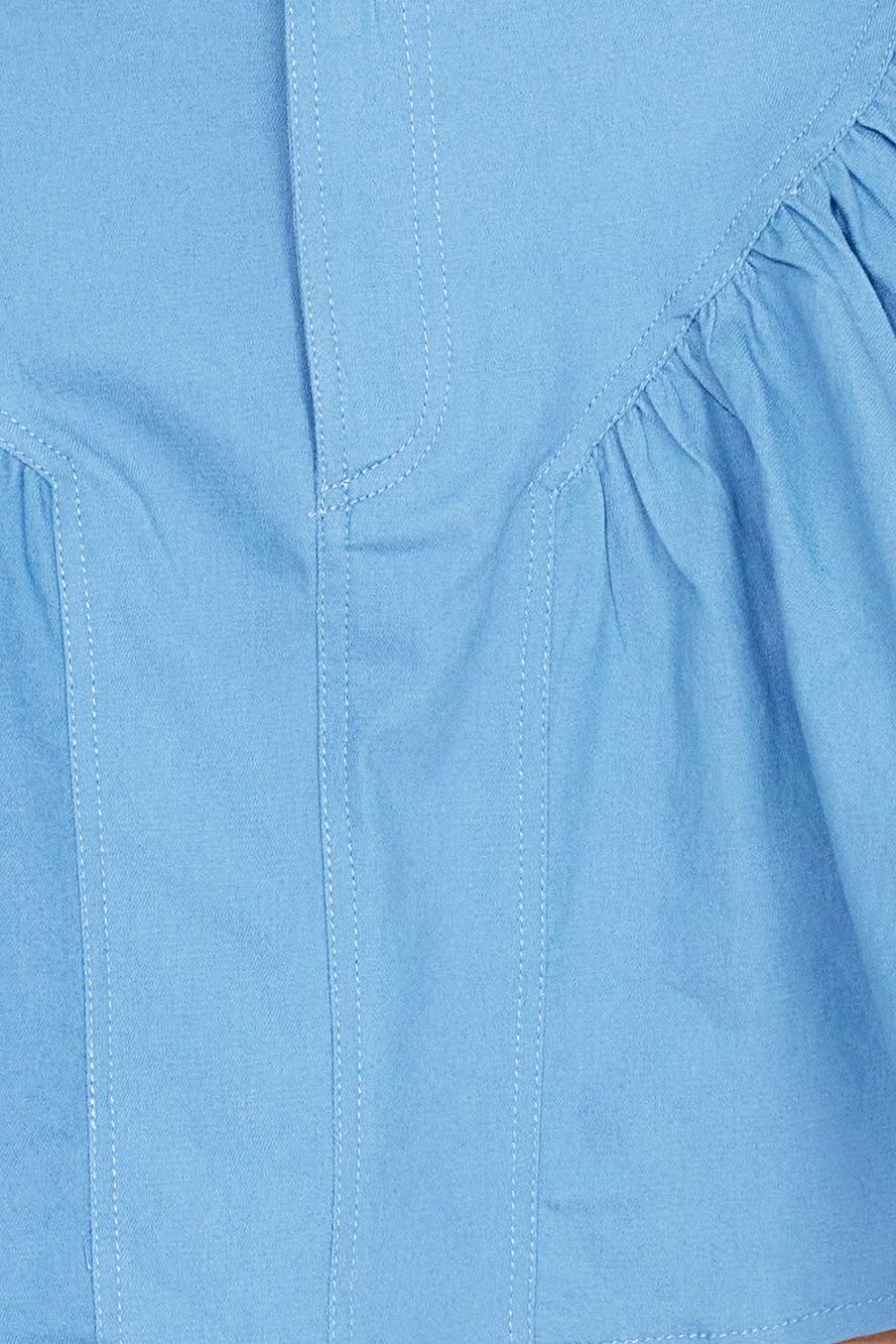 Heavenly Joy Crop Top Denim Blue Product Image