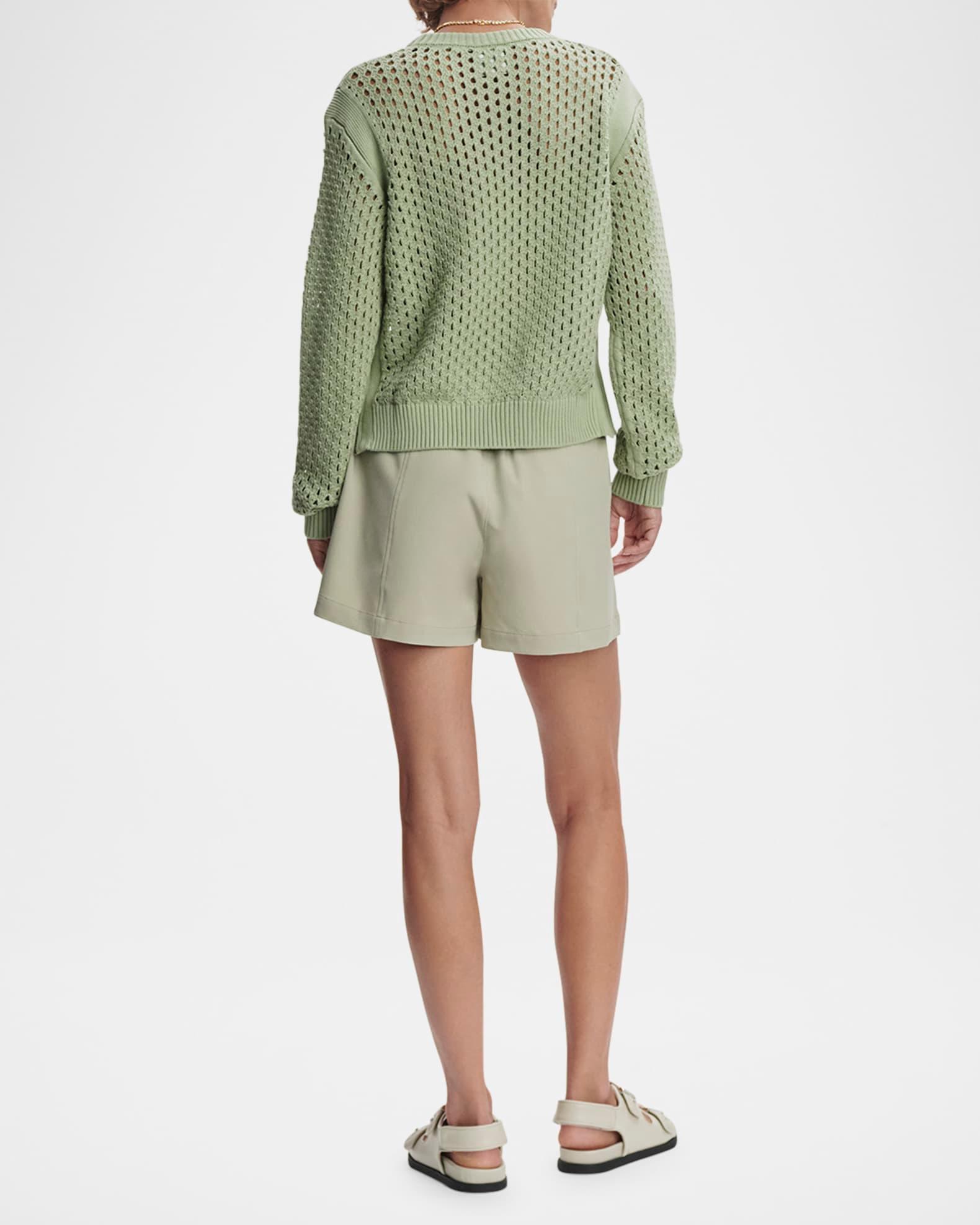 Hains Mesh-Knit Crewneck Pullover Product Image