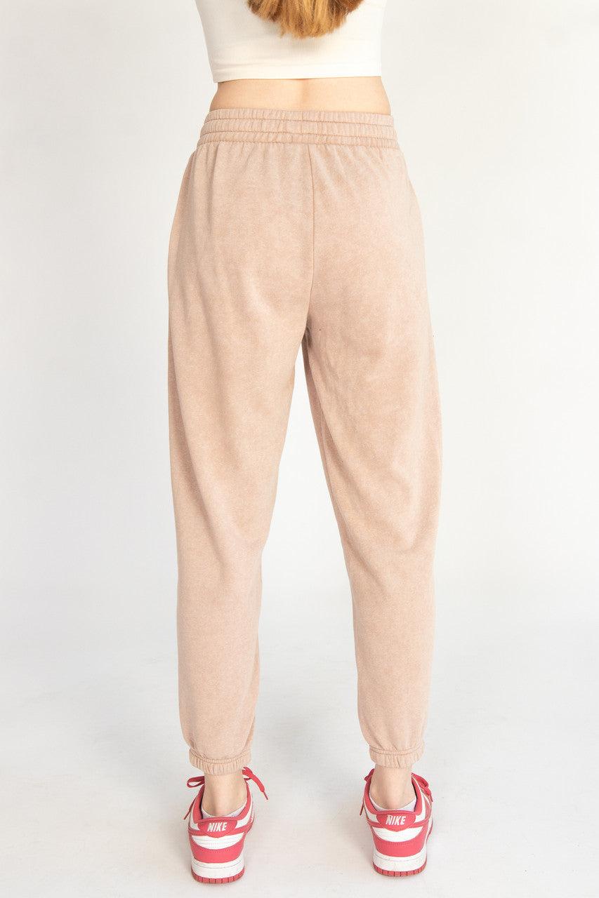Stone Washed Boyfriend Joggers Product Image