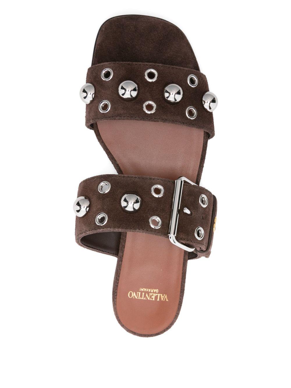 studded buckle flats Product Image