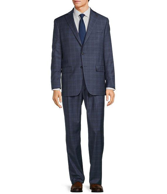 Hart Schaffner Marx Chicago Classic Fit Reverse Pleated Plaid 2-Piece Suit Product Image
