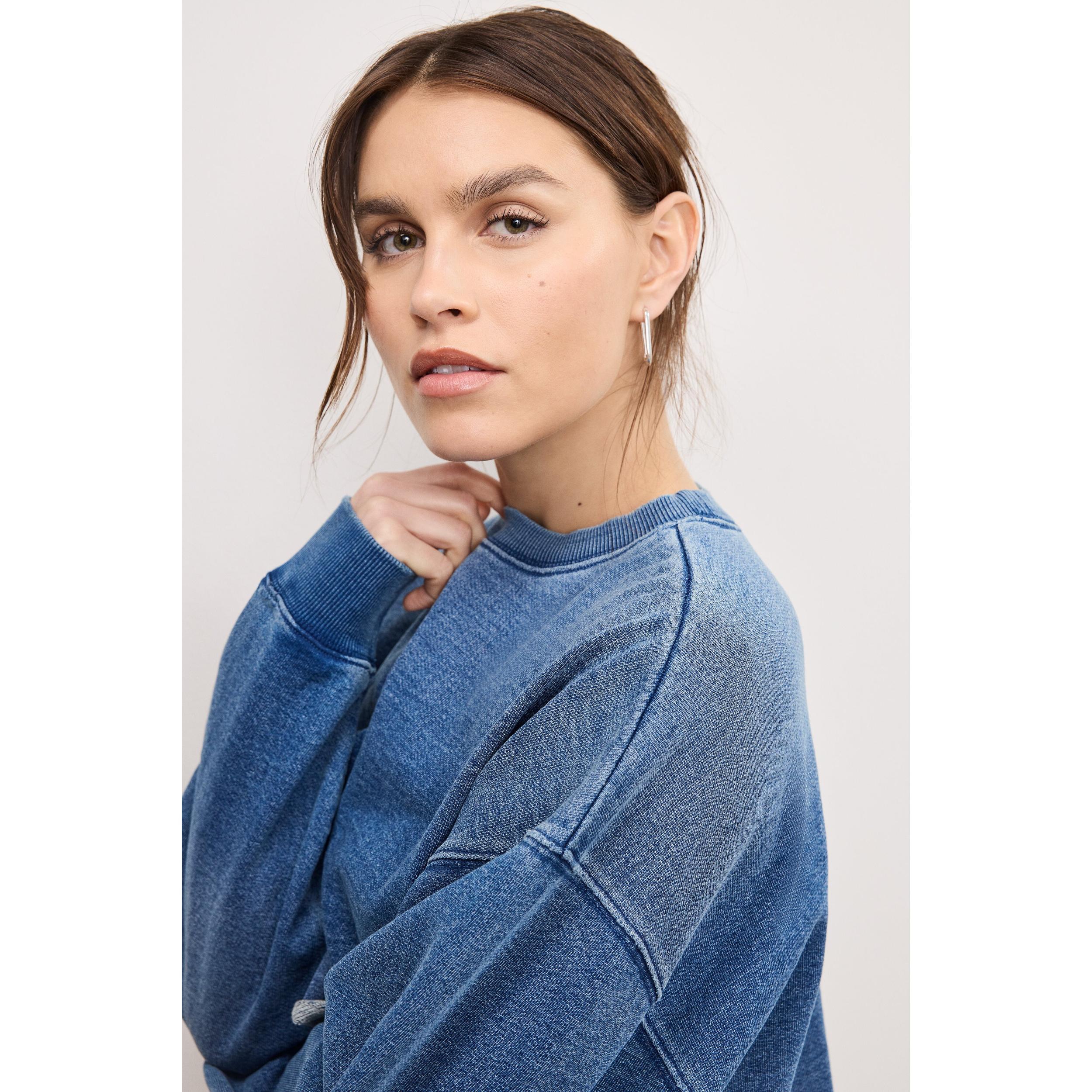 Womens Jeanius Cropped Crewneck | | Good American by Khlo Kardashian Product Image