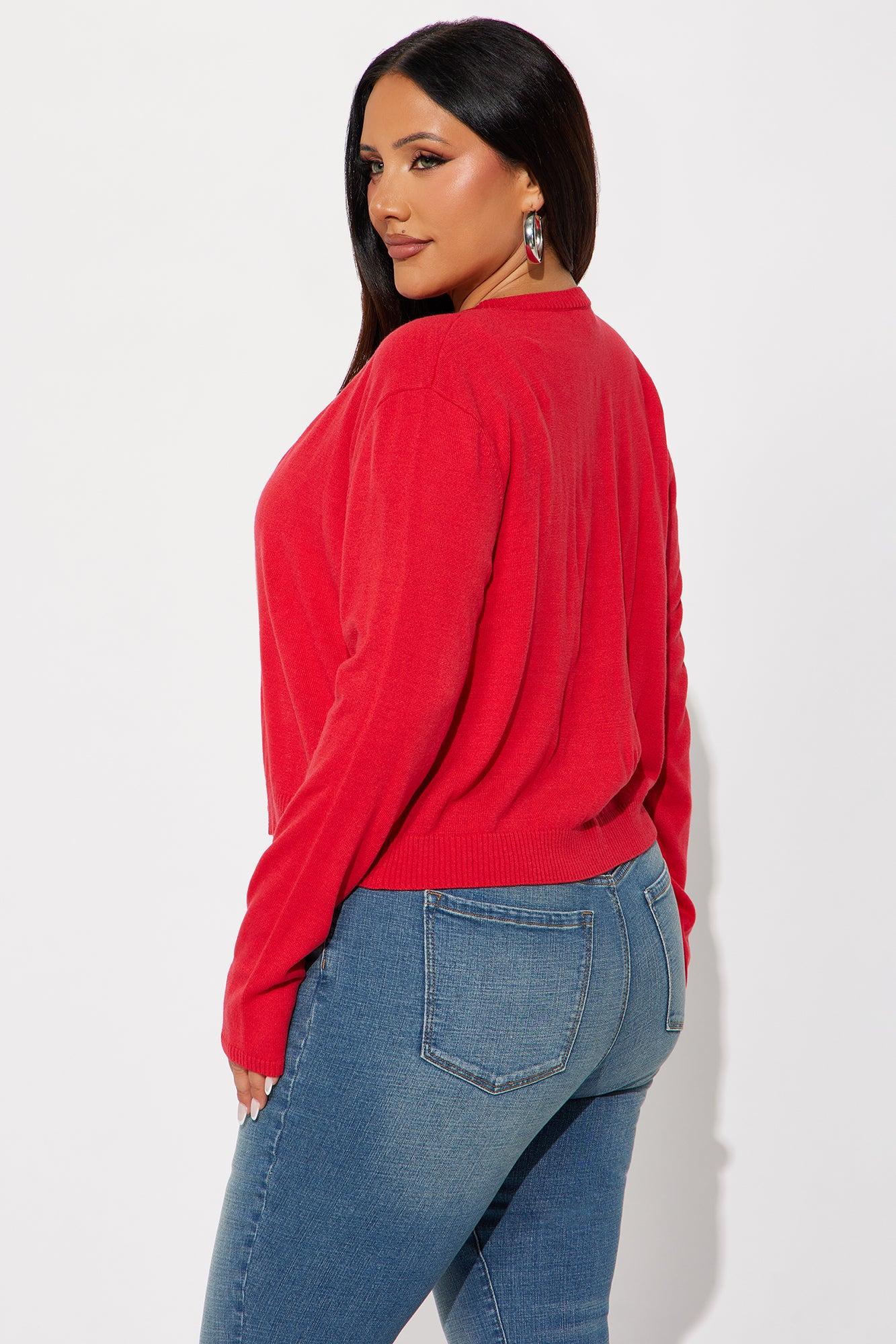 All Time Favorite Cardigan - Red Female Product Image