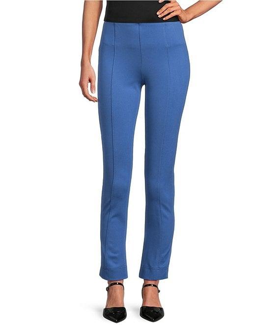 Slim Factor by Investments Coordinating Stretch Ponte Knit Ankle Skinny Pants Product Image