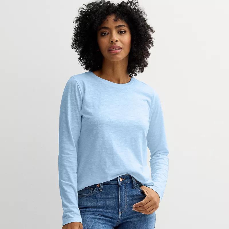 Women's Sonoma Goods For Life® Everyday Long Sleeve Crewneck Tee,  Product Image