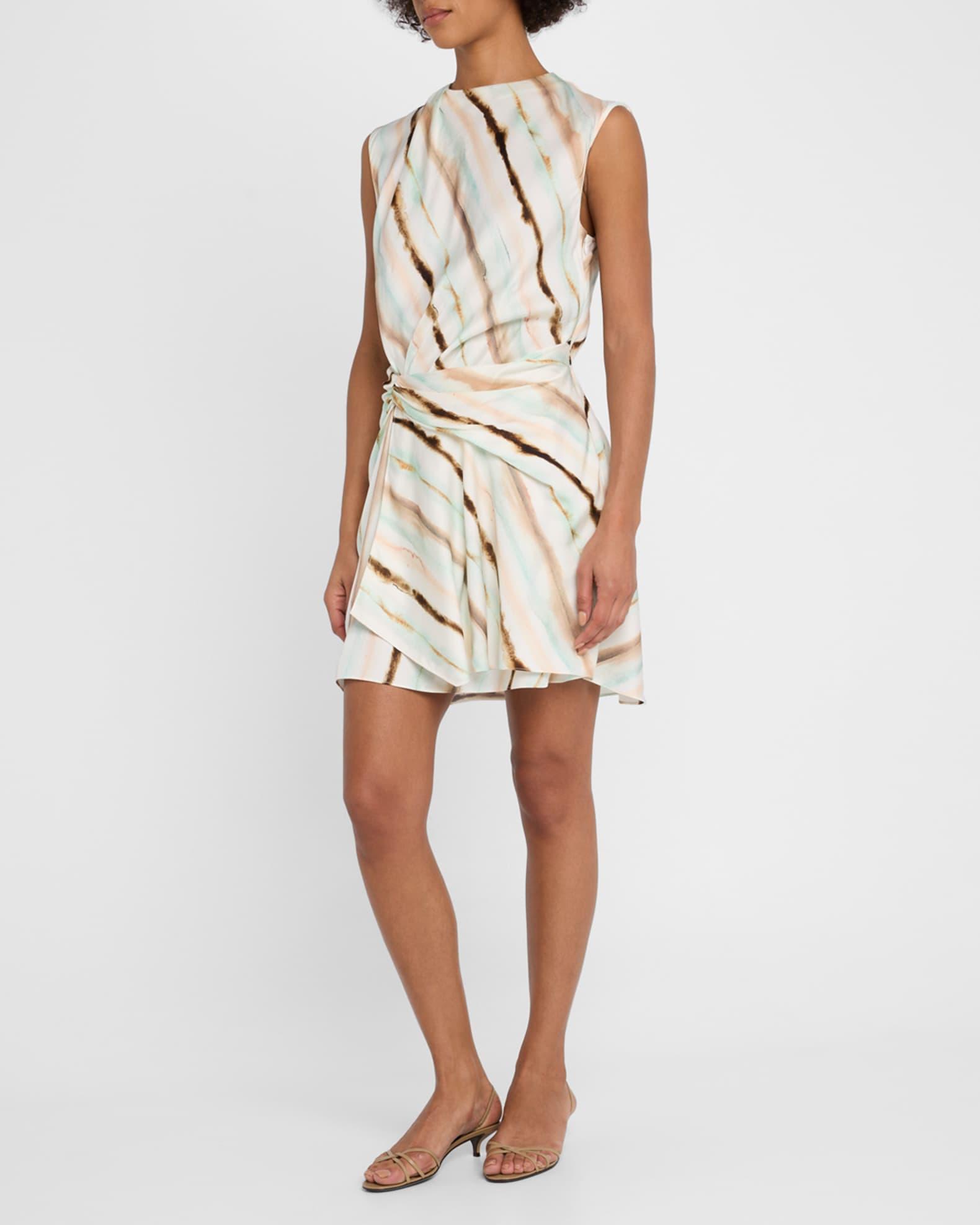 Delia Draped Tie-Dye Mini Dress Product Image