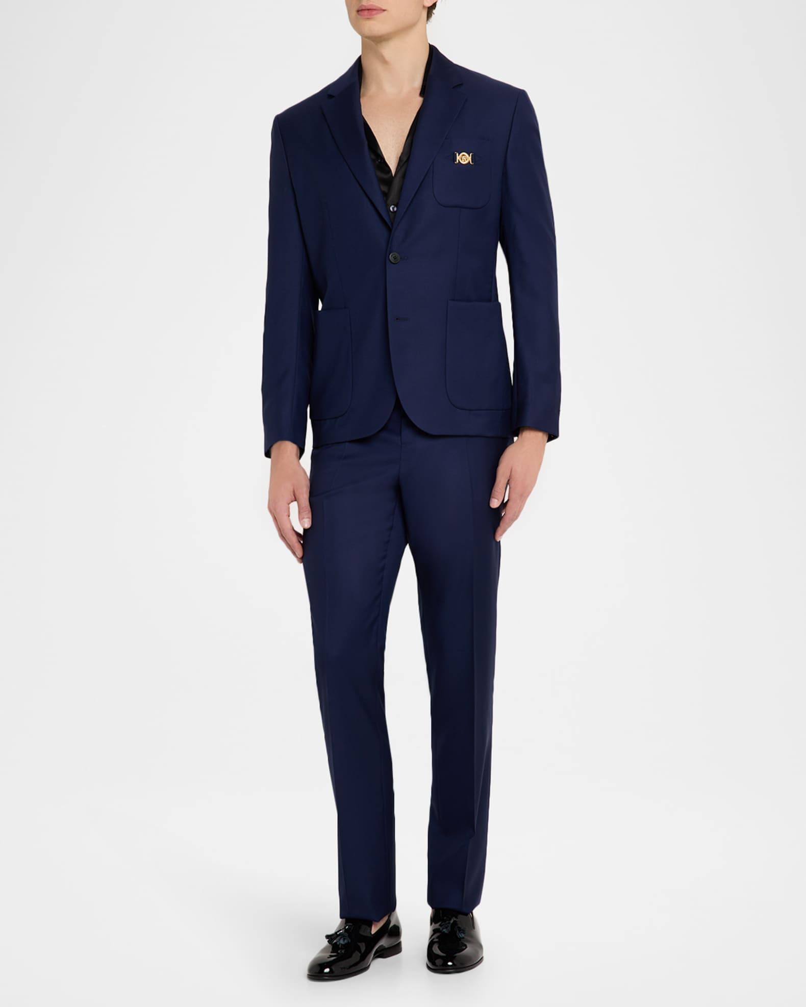 Men's Wool Single-Breasted Blazer Product Image